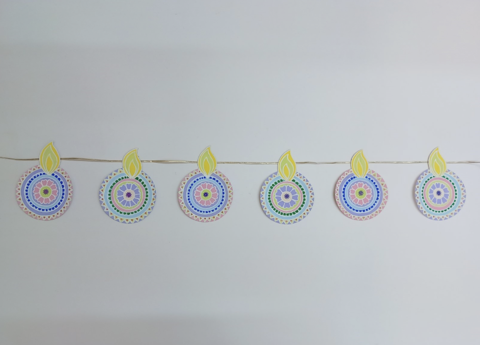 Vibrant Diya Bunting for Diwali Décor