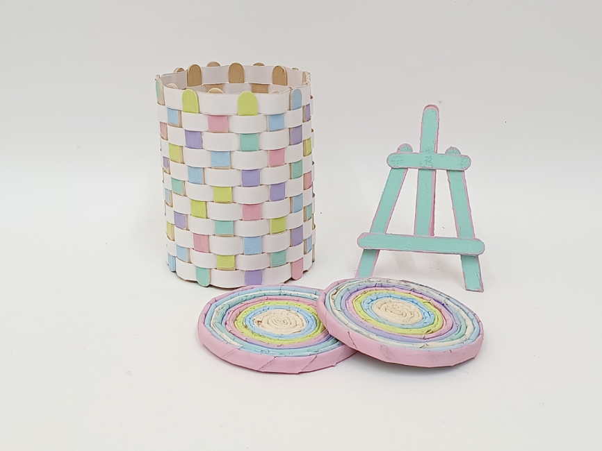 DIY Table Top Decor with Ice Cream Sticks