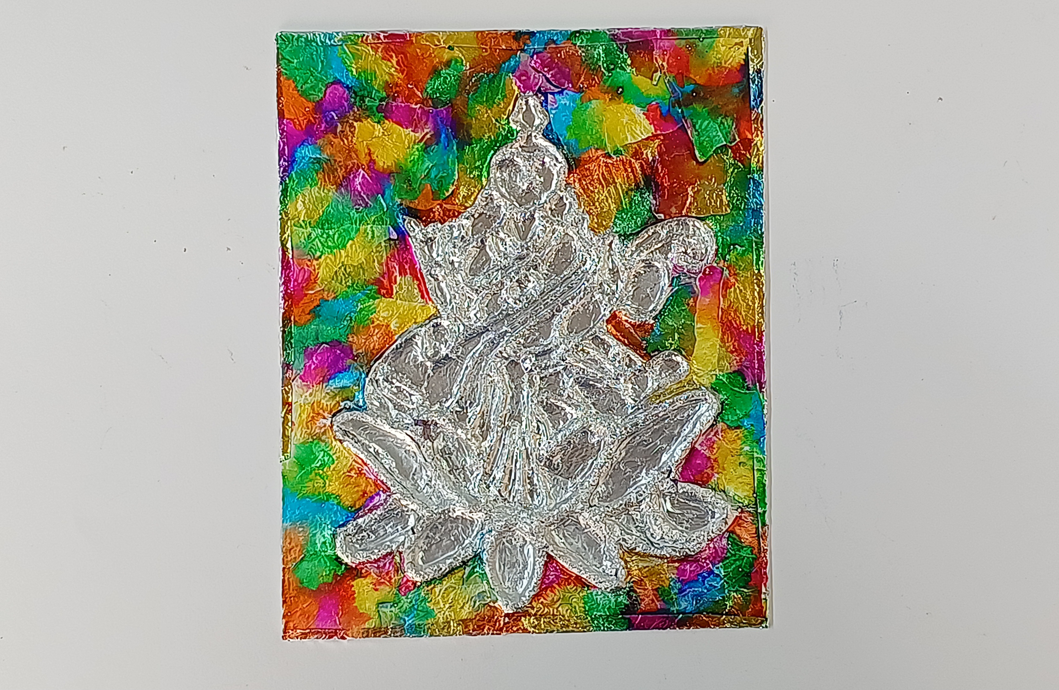 Make Detailed Devi Art with Silver Foil Paper