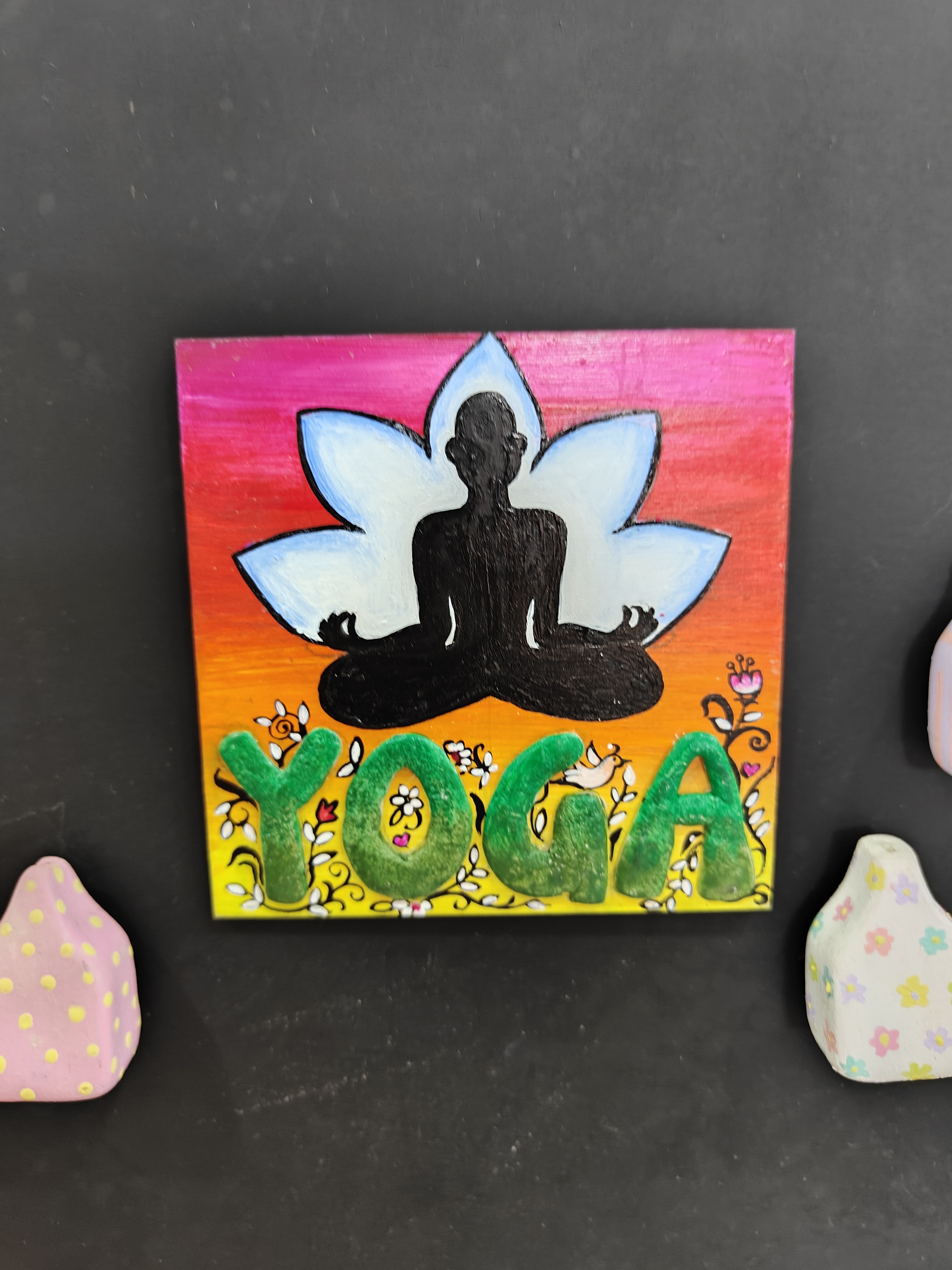 Easy Yoga Day Fridge Magnet Craft