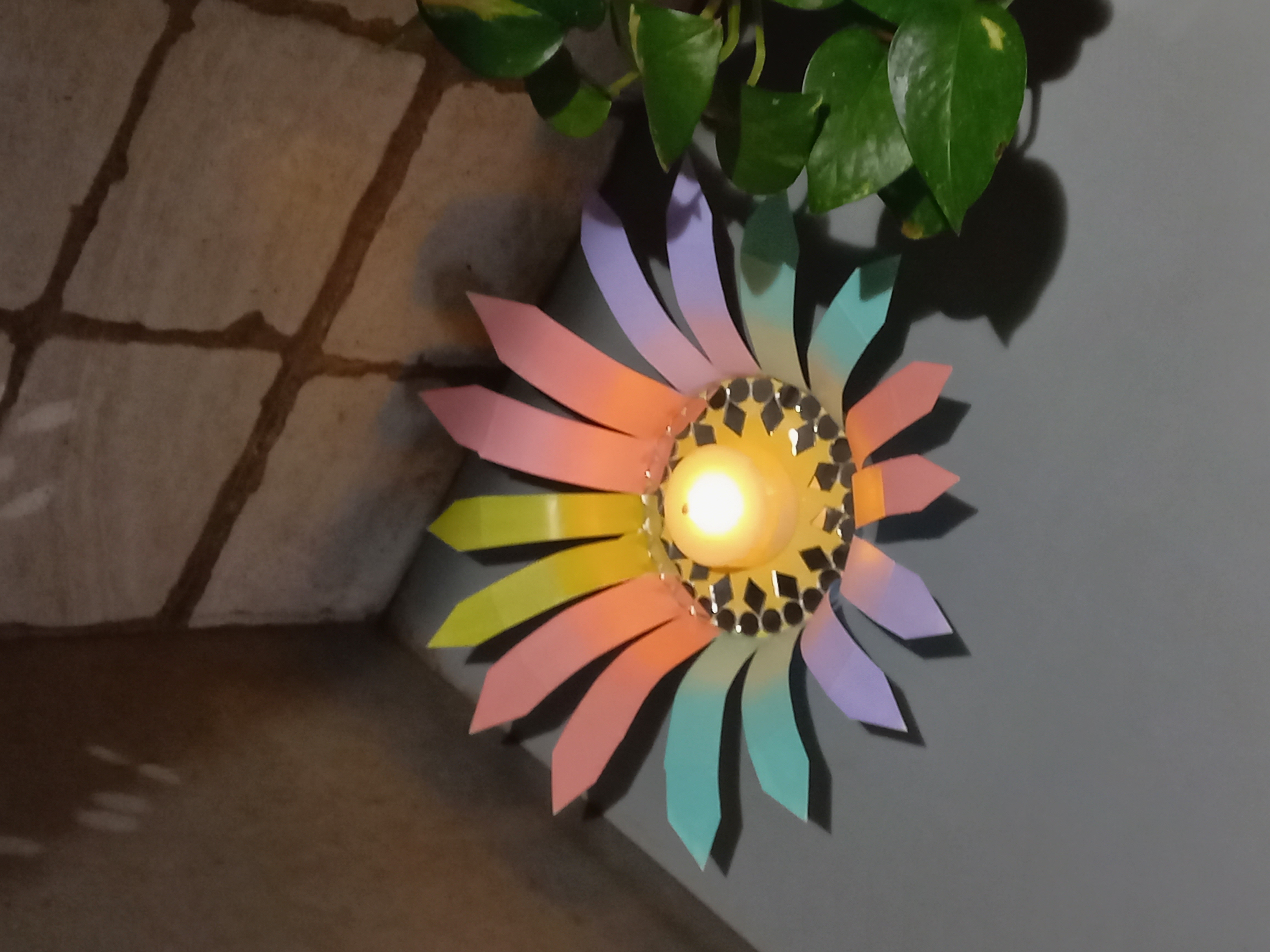 Flower Tealight Holder  with McFlurry Glass