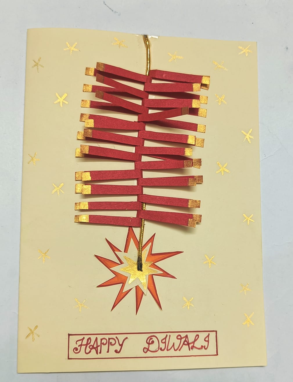 Greetings Card with Fire Cracker