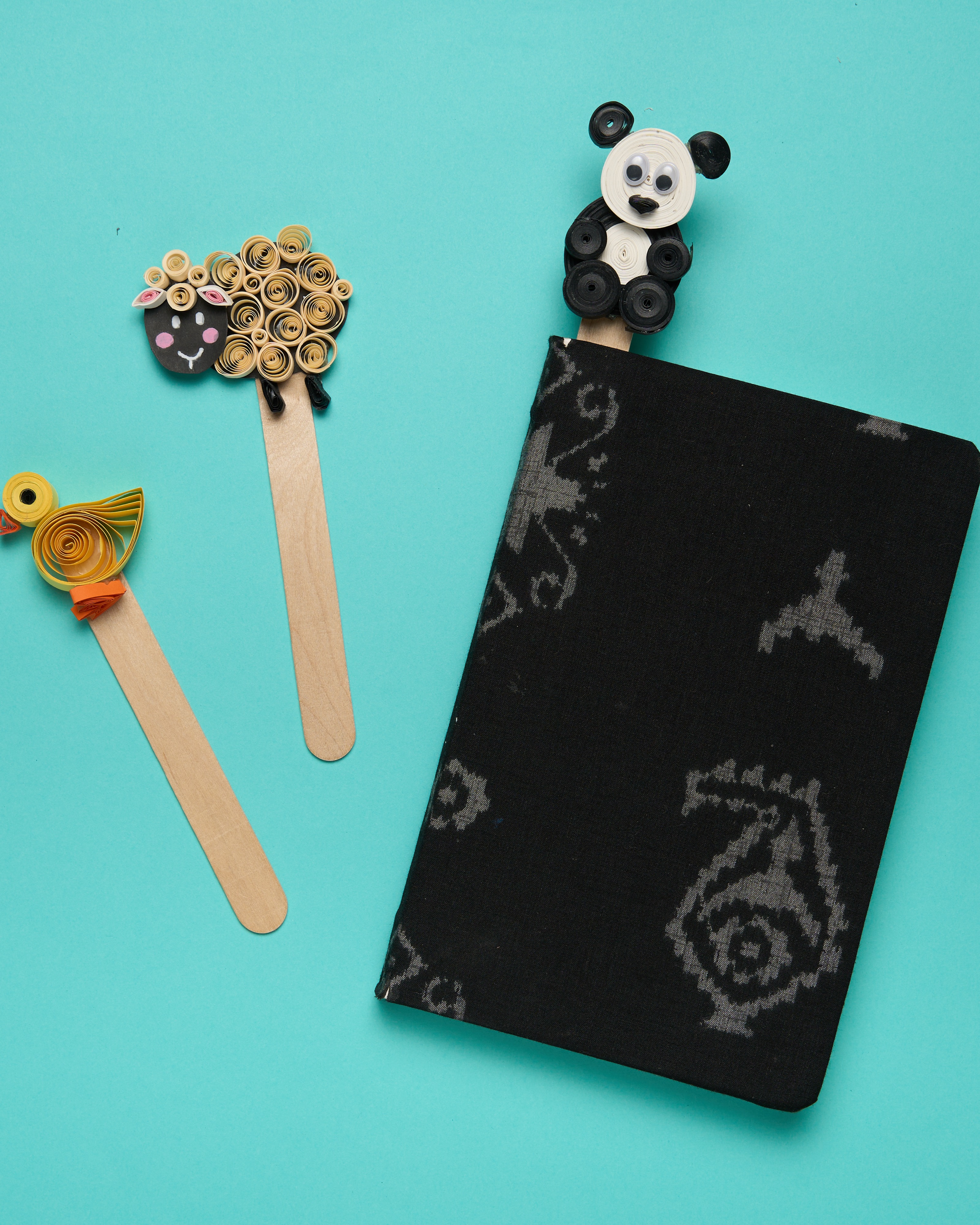 Quilled Bookmarks for Earth Day