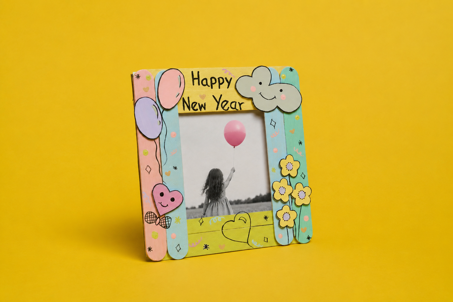 DIY Photo Frame Craft - New Year