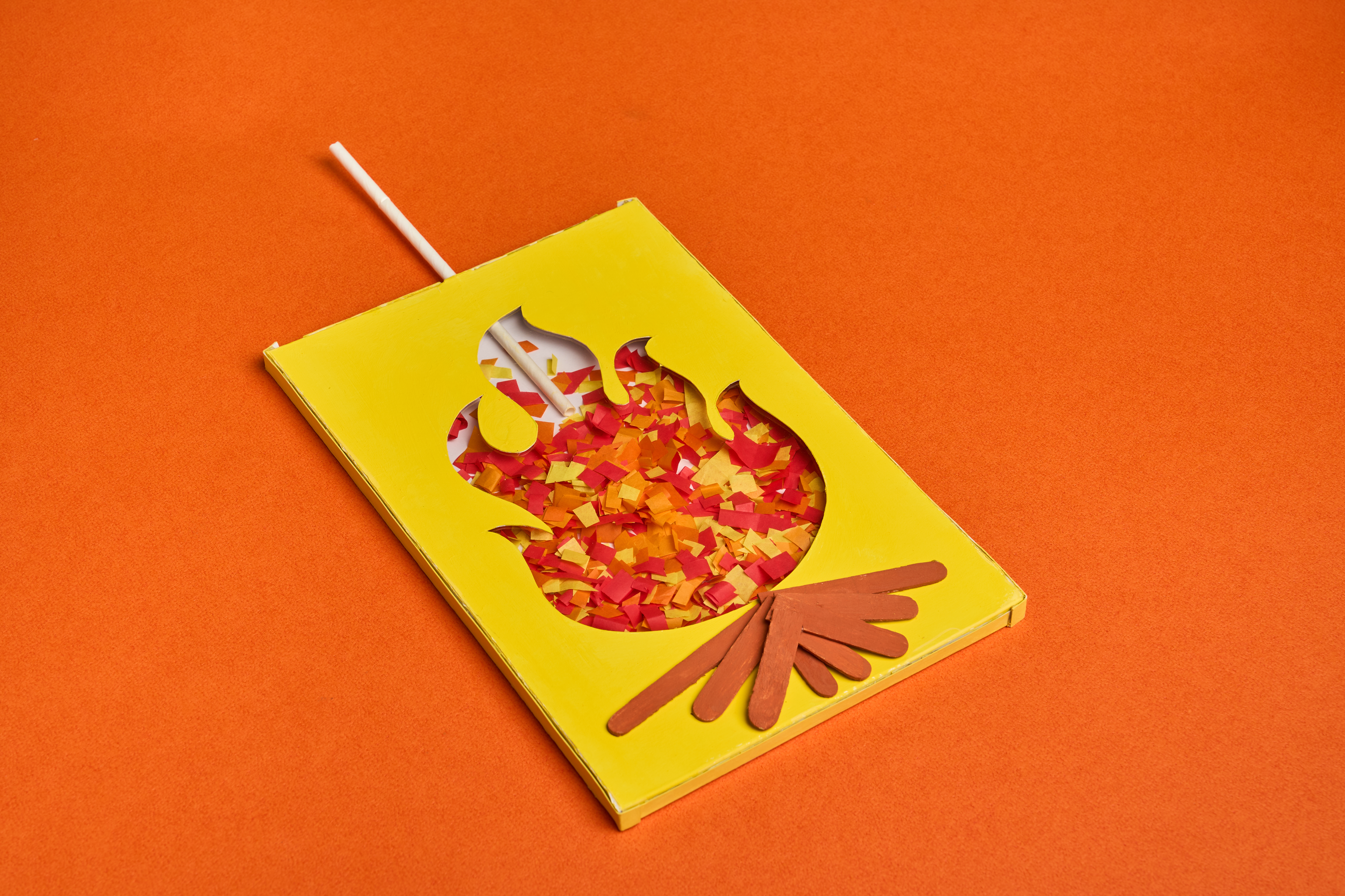DIY Fire Craft Using Straws - Holi