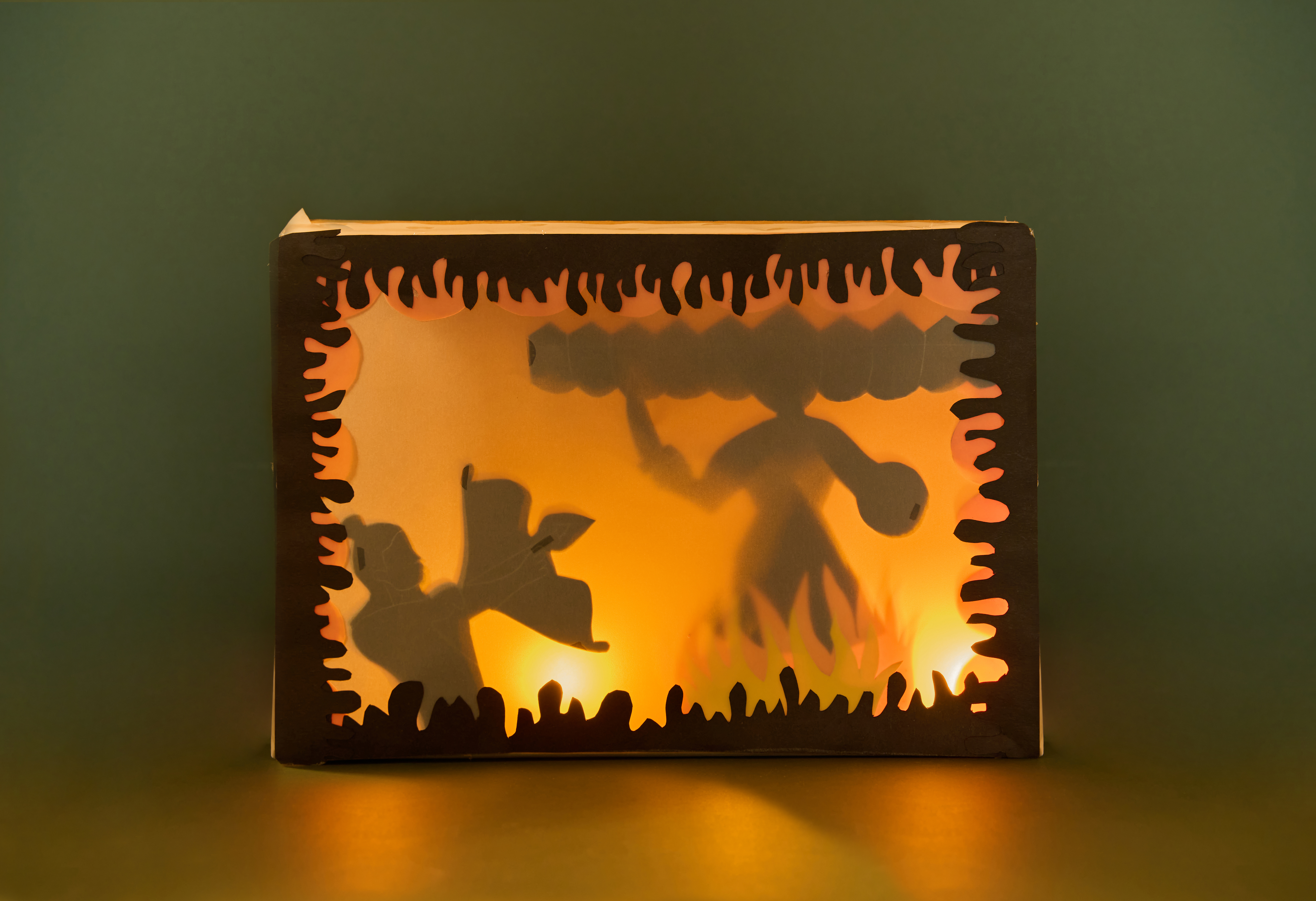 DIY Paper Shadow Box - Dussehra
