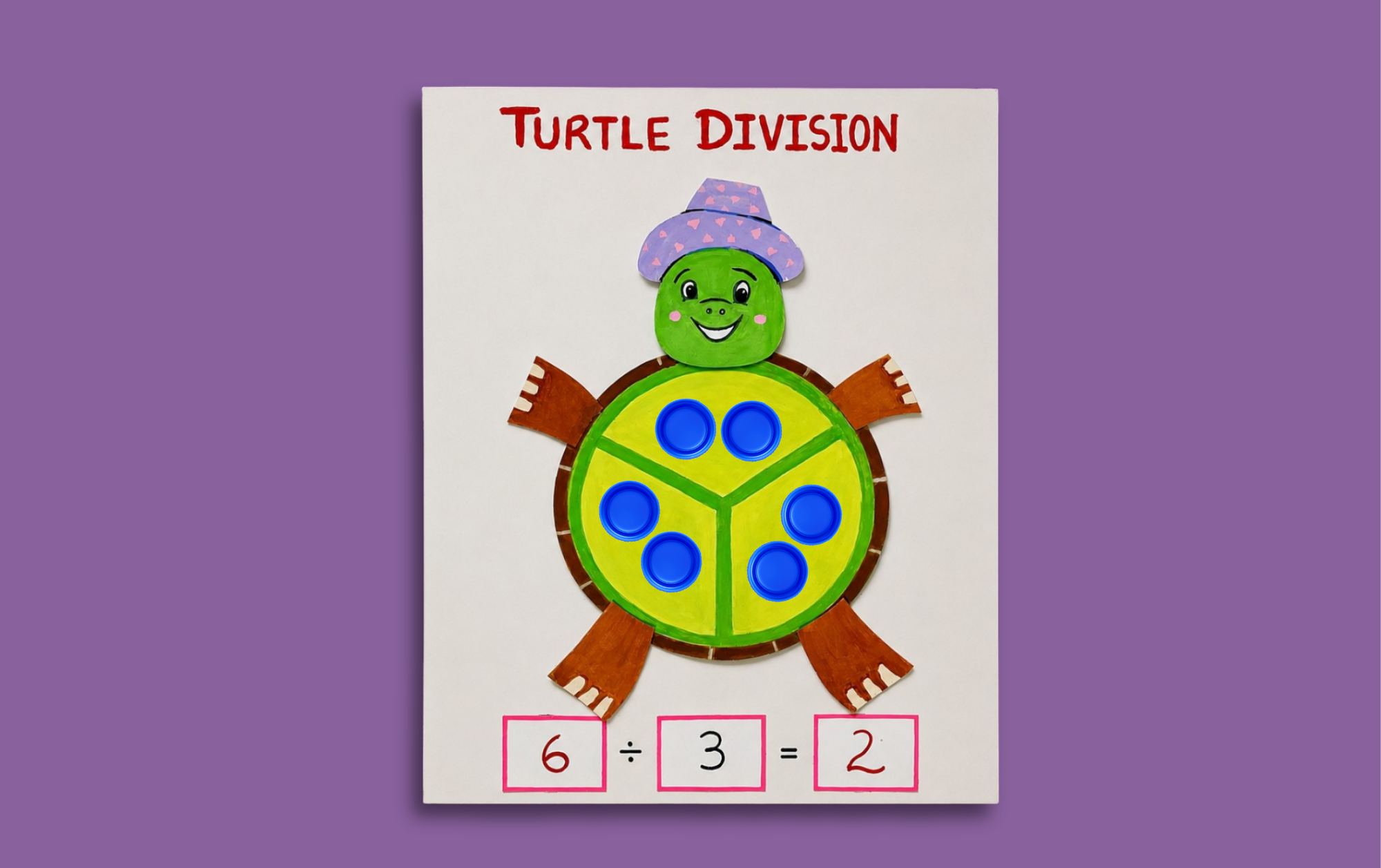 Turtle-Shaped Division Craft - Math Day