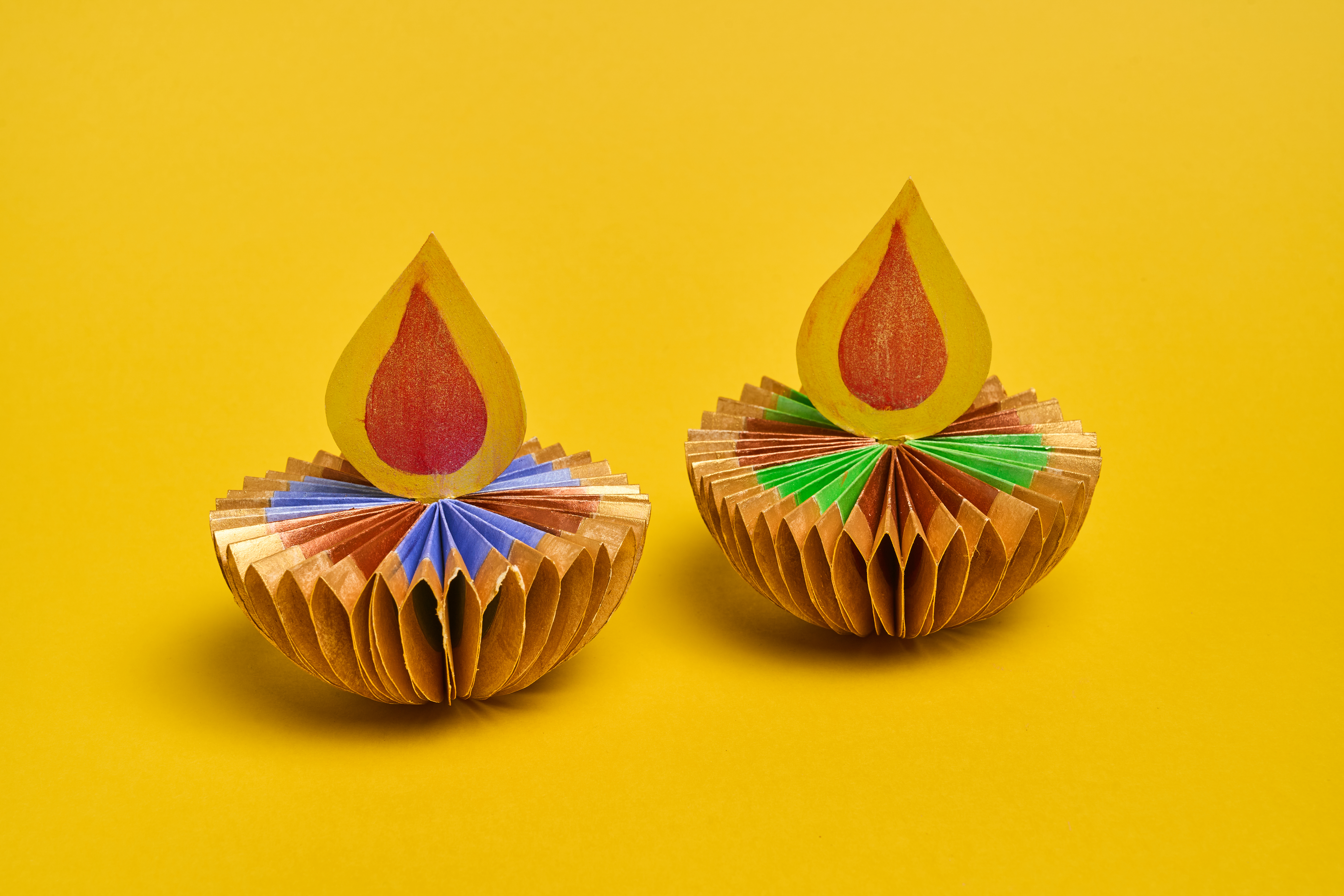 Origami Diya Craft - Diwali