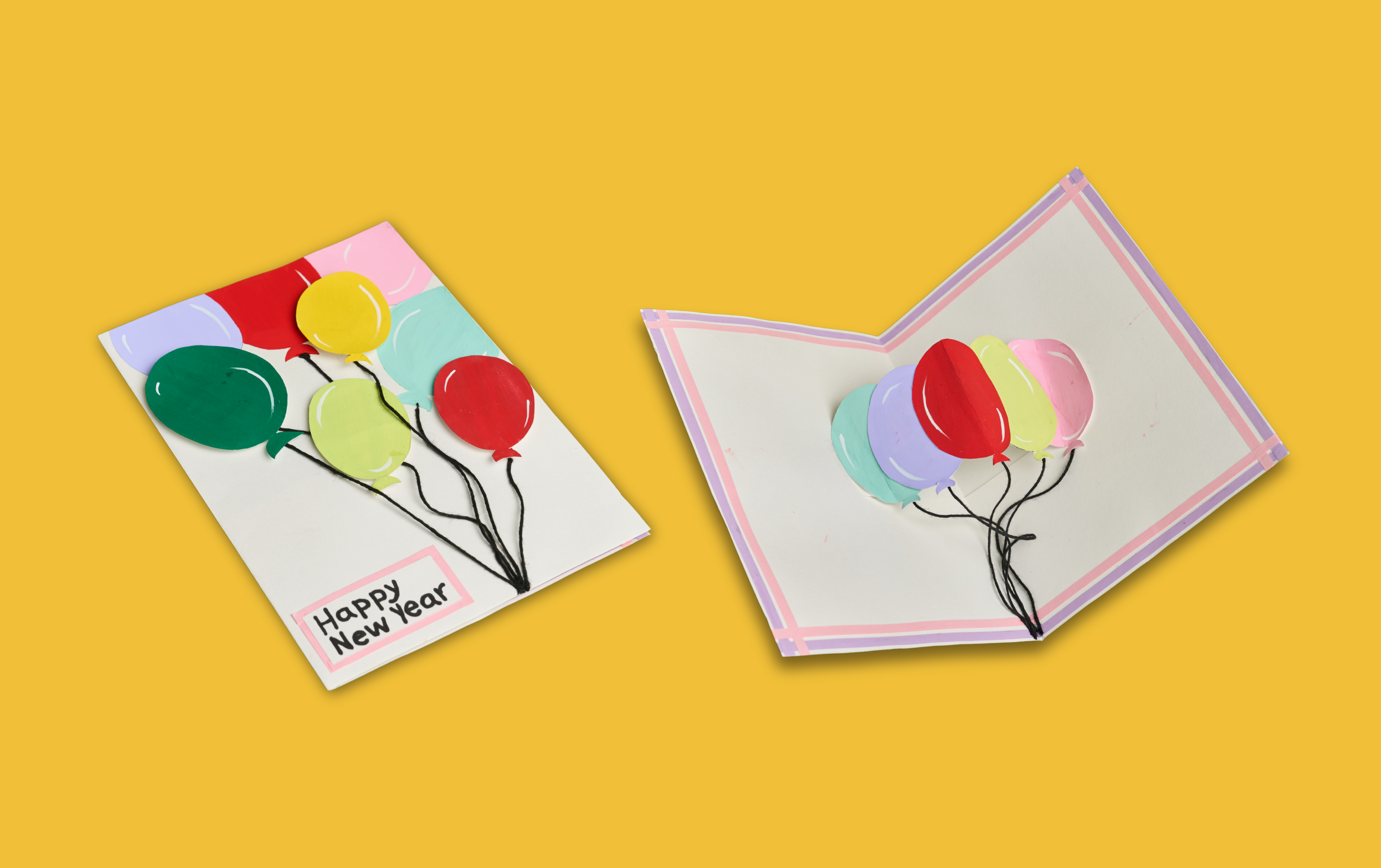 DIY Pop-Up Balloon Card - New Years