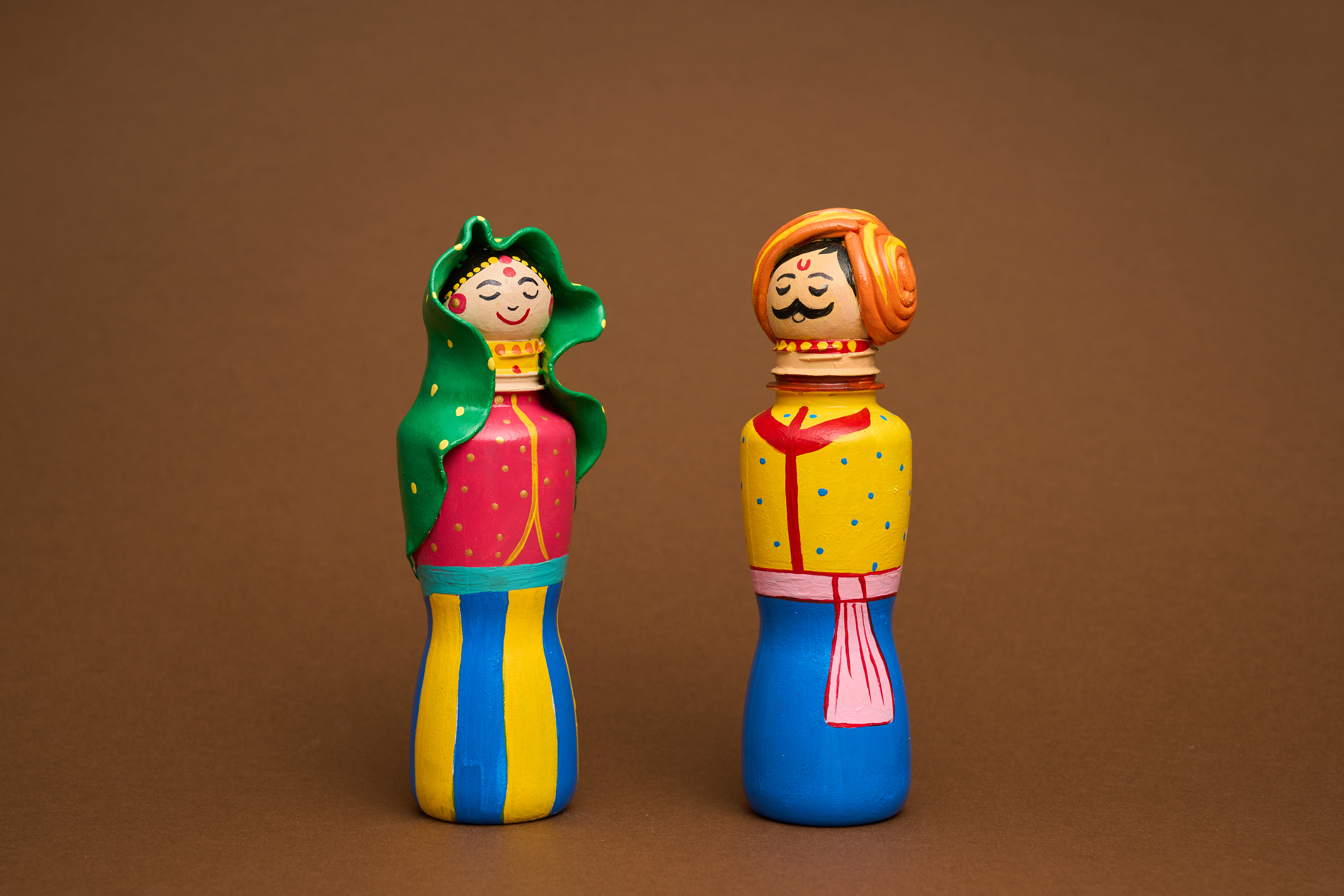 DIY Navratri Bottle Dolls