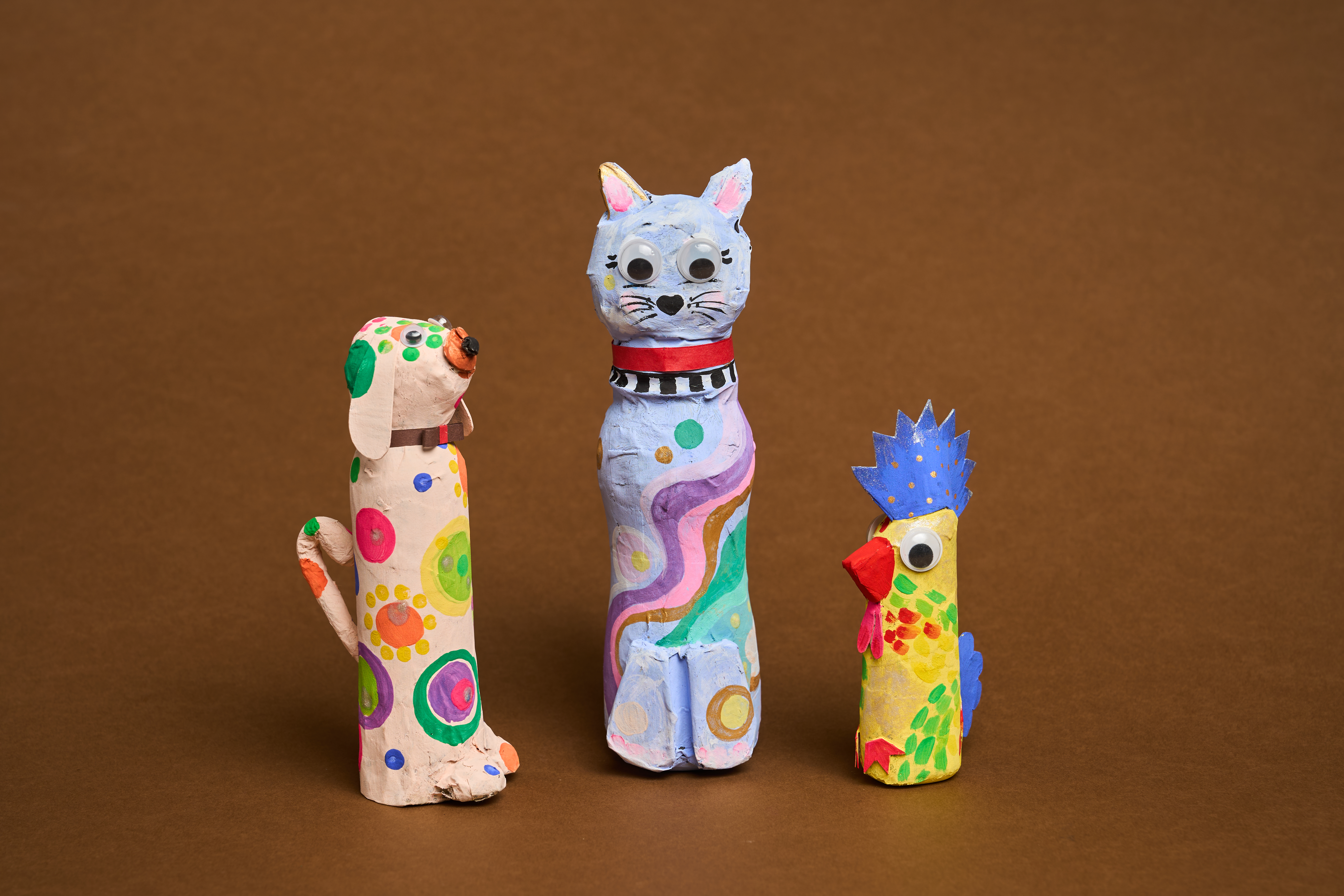 Paper Mache Animal Bottle Craft - Children's Day
