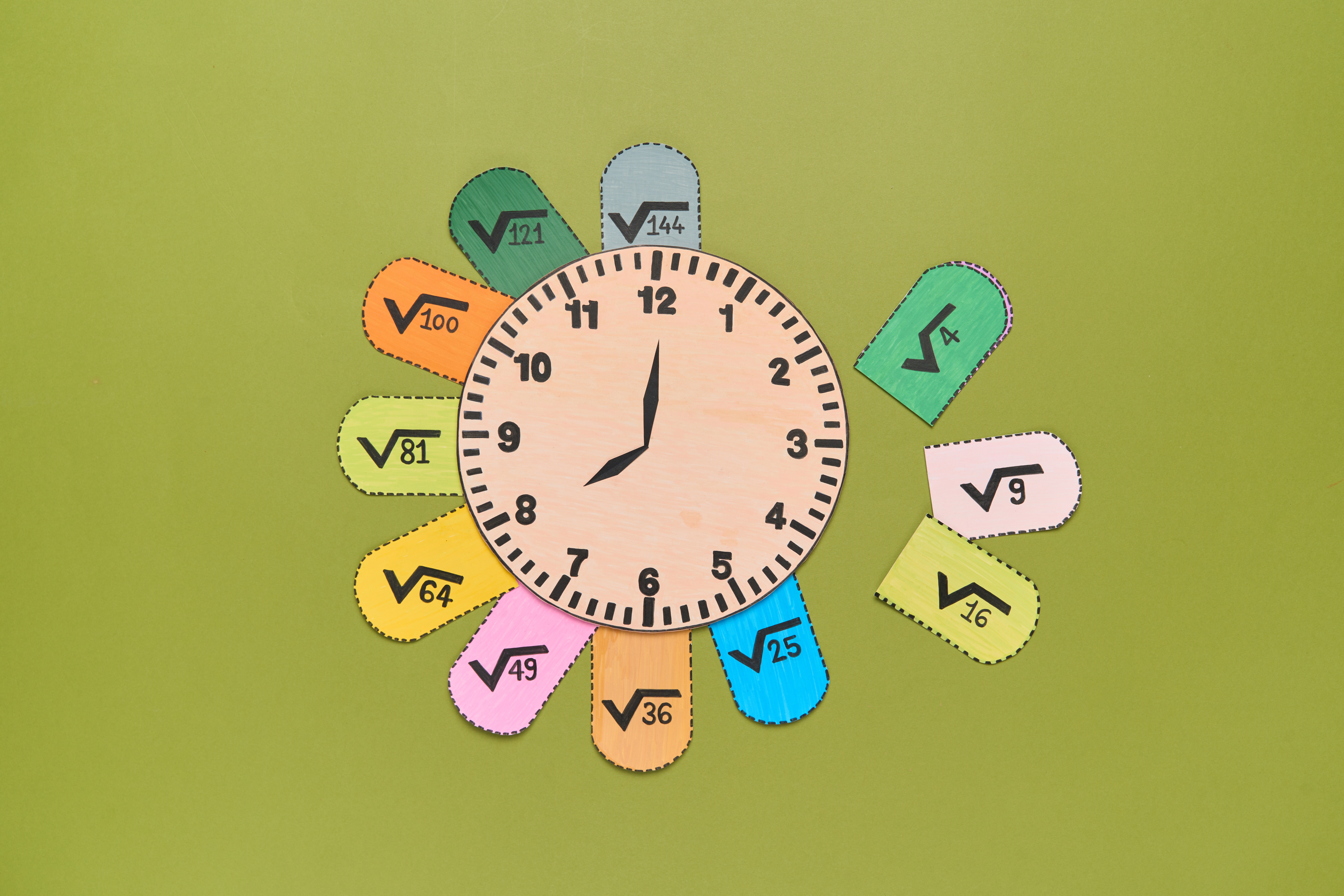 Make Square Root Clock - Math Day