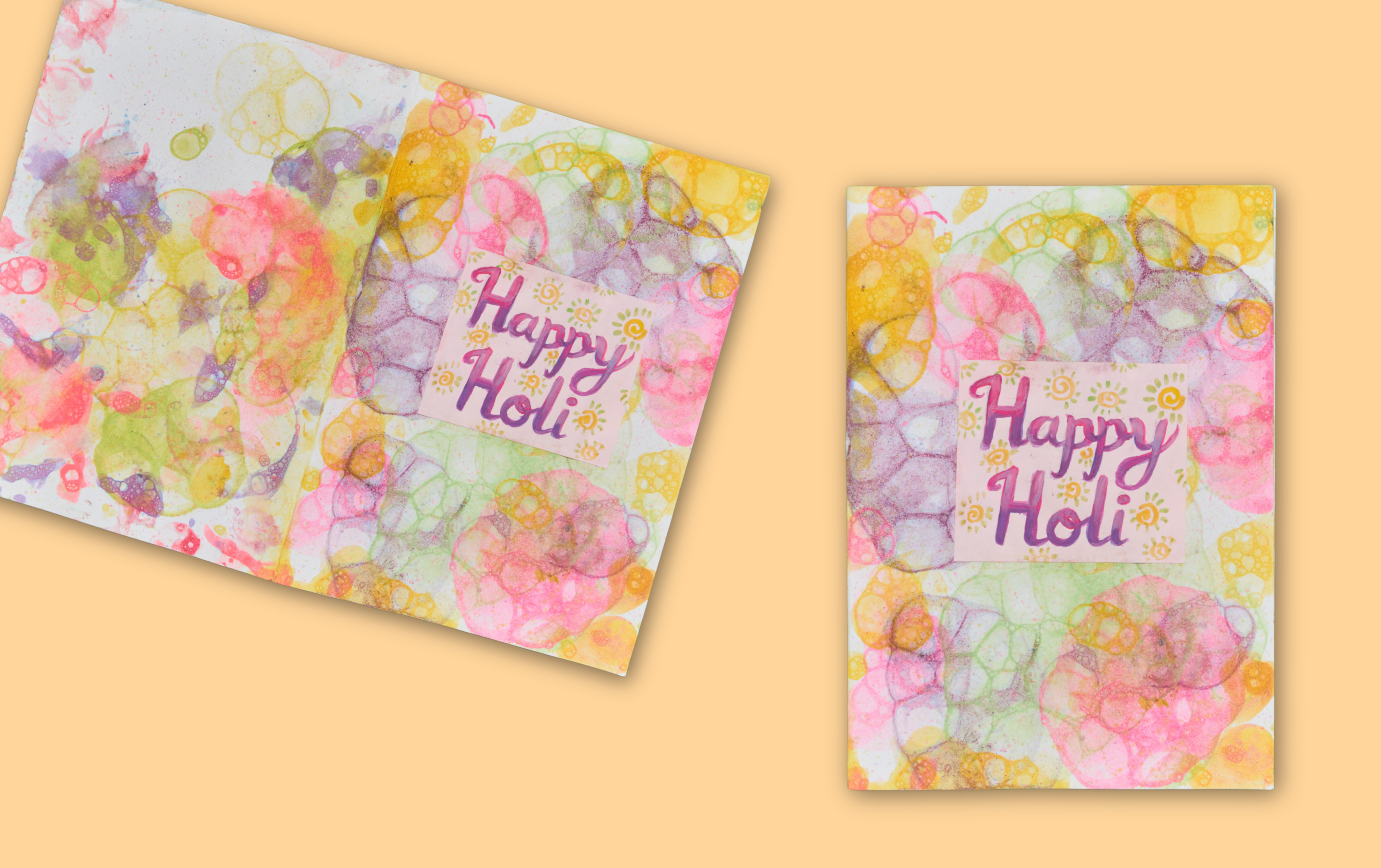 DIY Holi Greeting Card