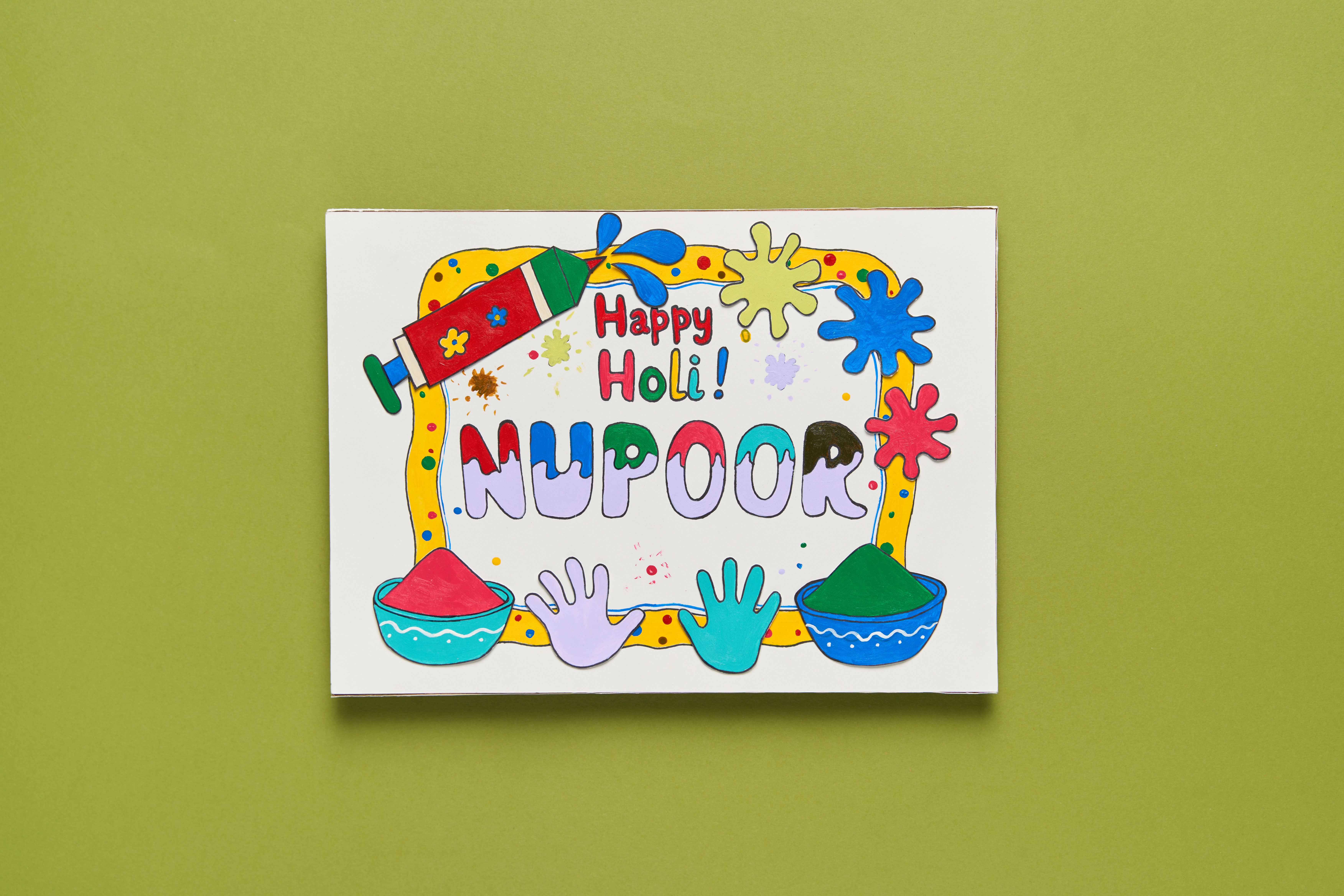 Make your own Name Board for Holi