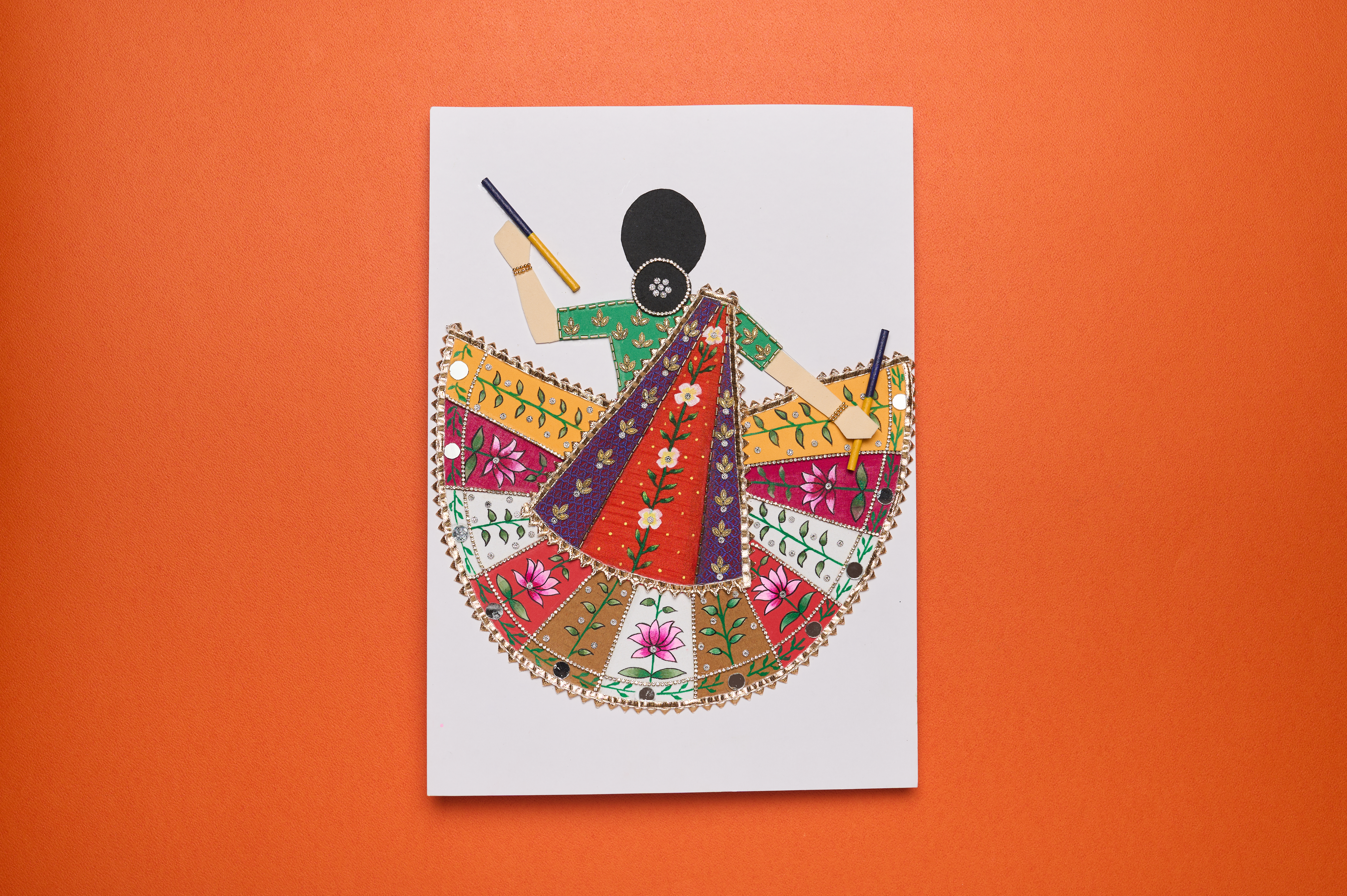 DIY Navratri Skirt Craft
