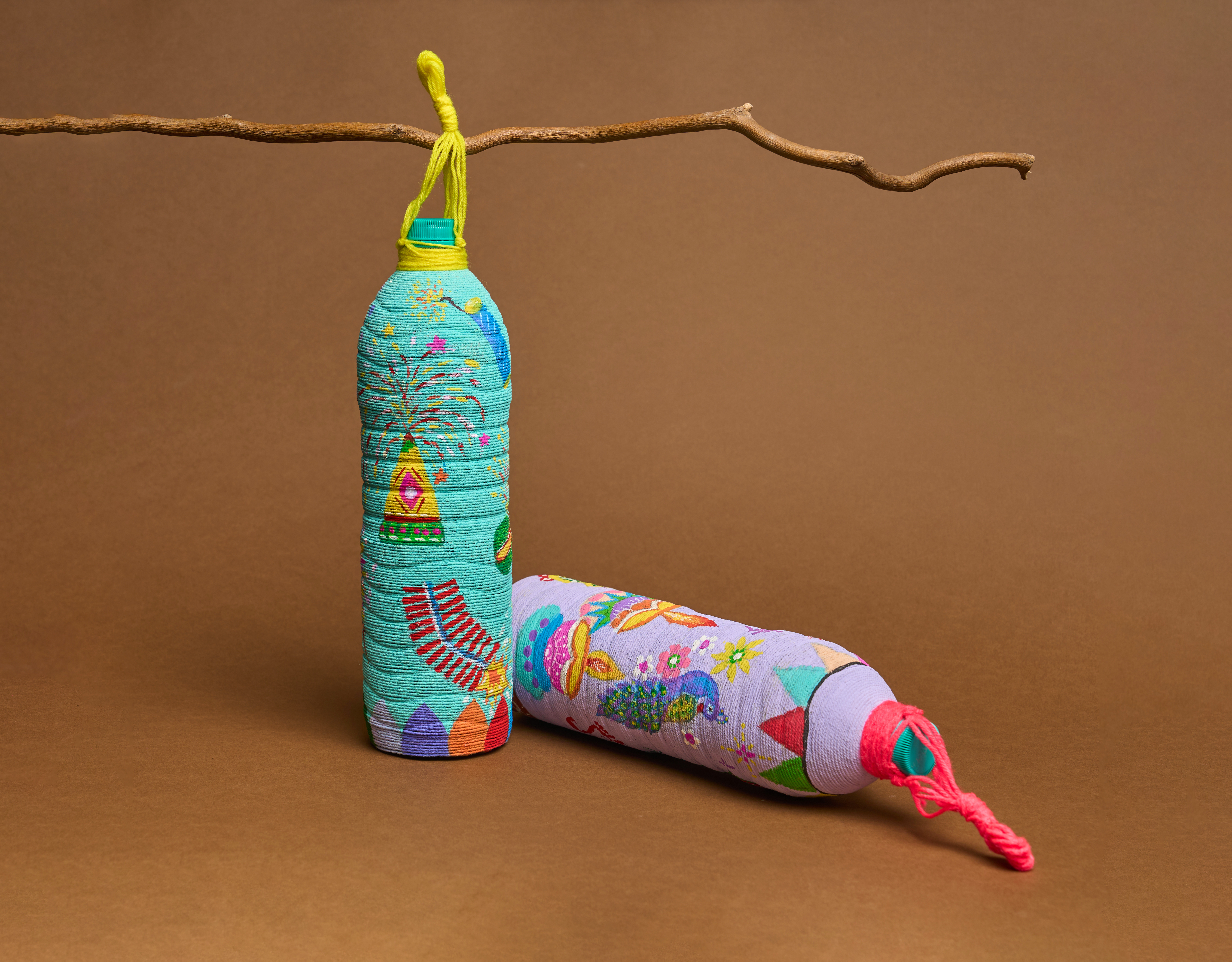 Diwali Bottle Hanging Craft