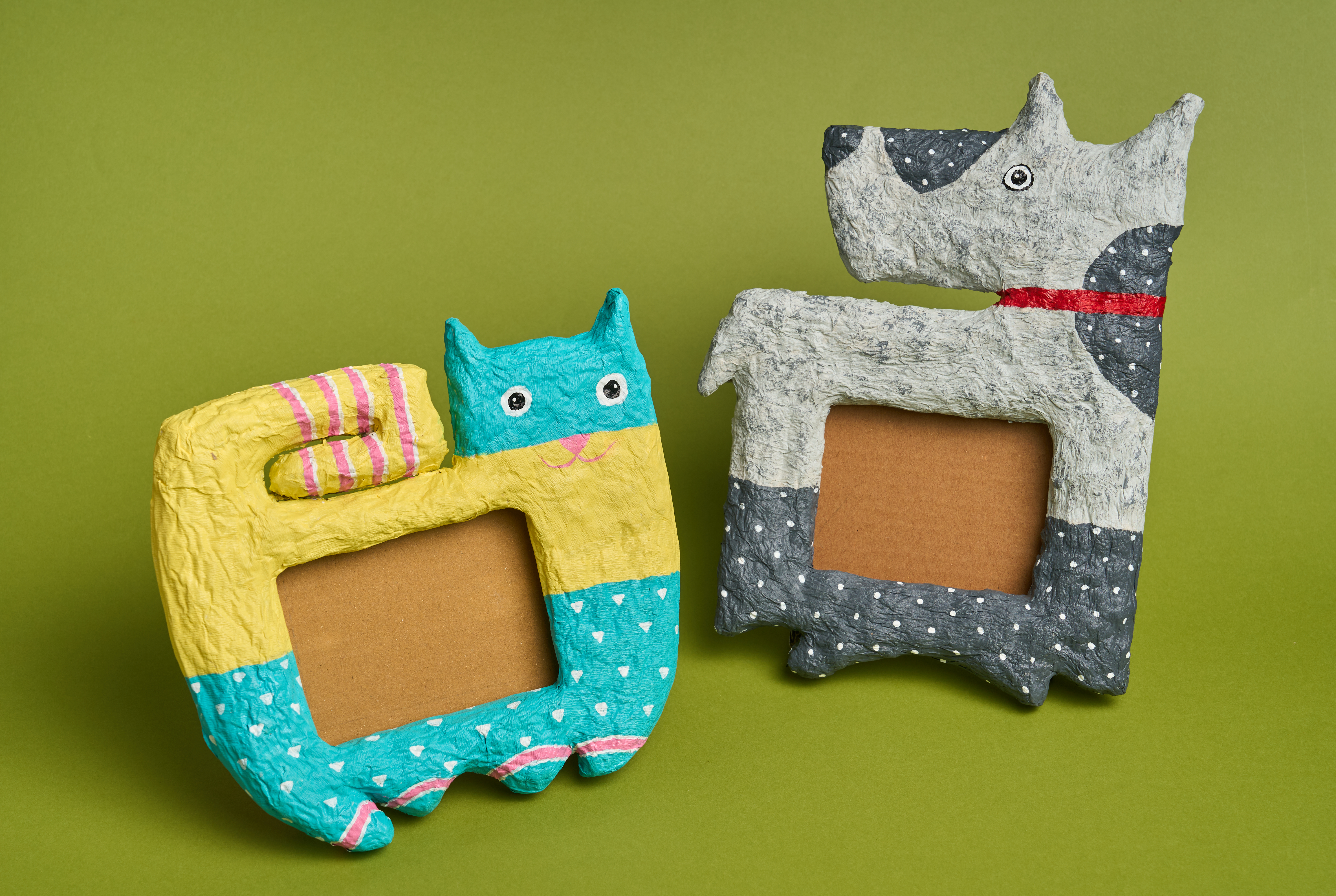 Cat Paper Mache Frame