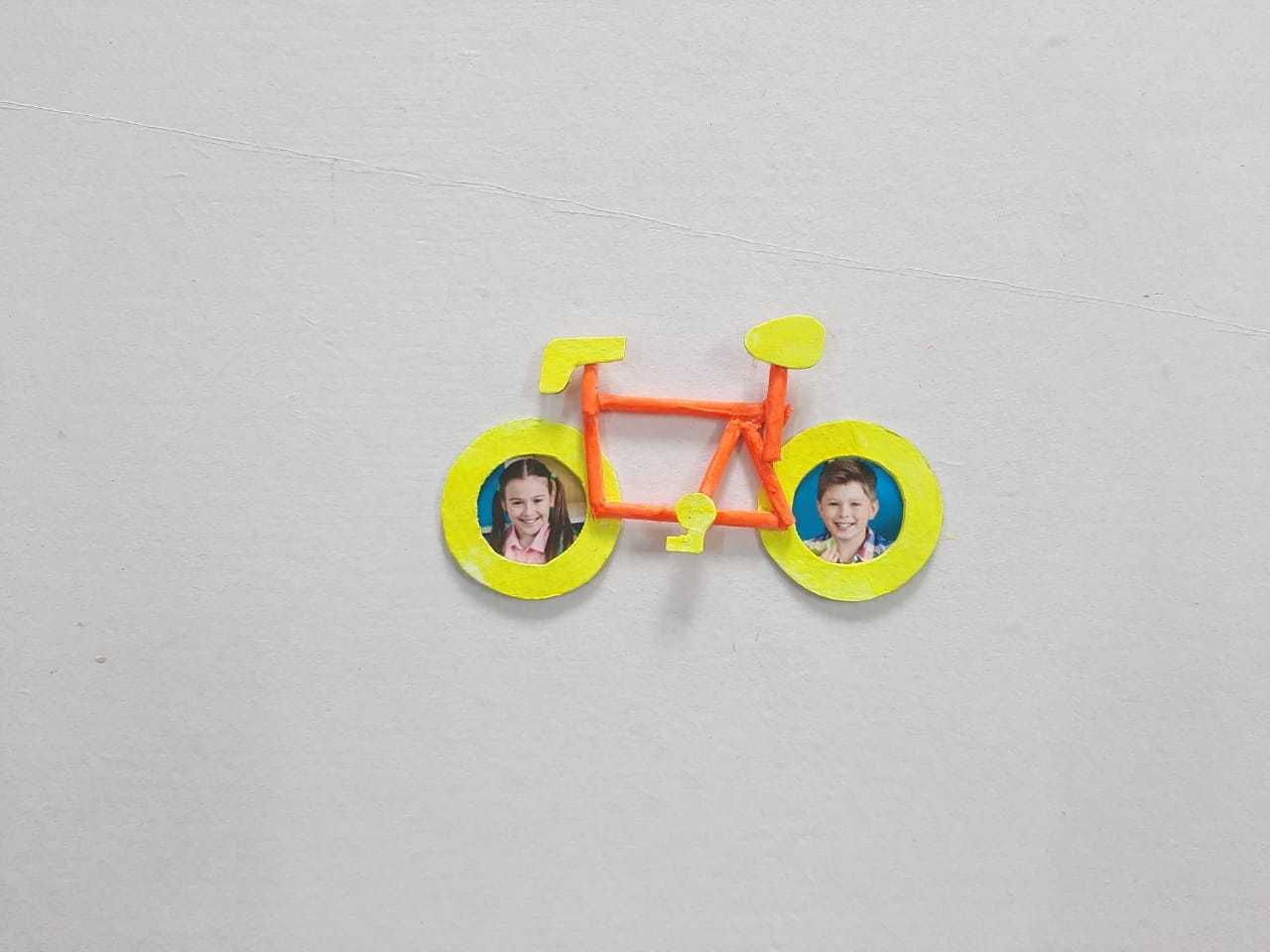 Learn Easy to Make Bicycle Photo Frame Craft Activity for Kids