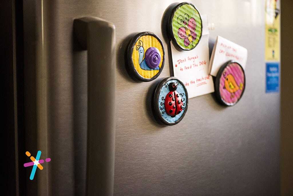Kids Clay Activity on making a DIY Fridge Magnets