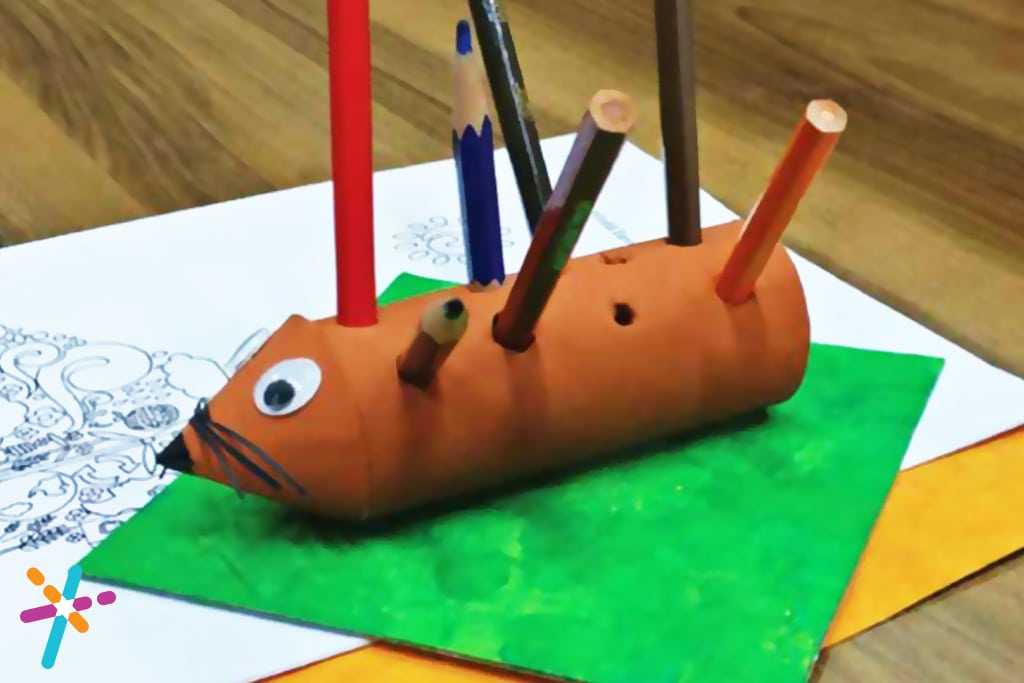Porcupine Pen Stand Art and Craft for Kids