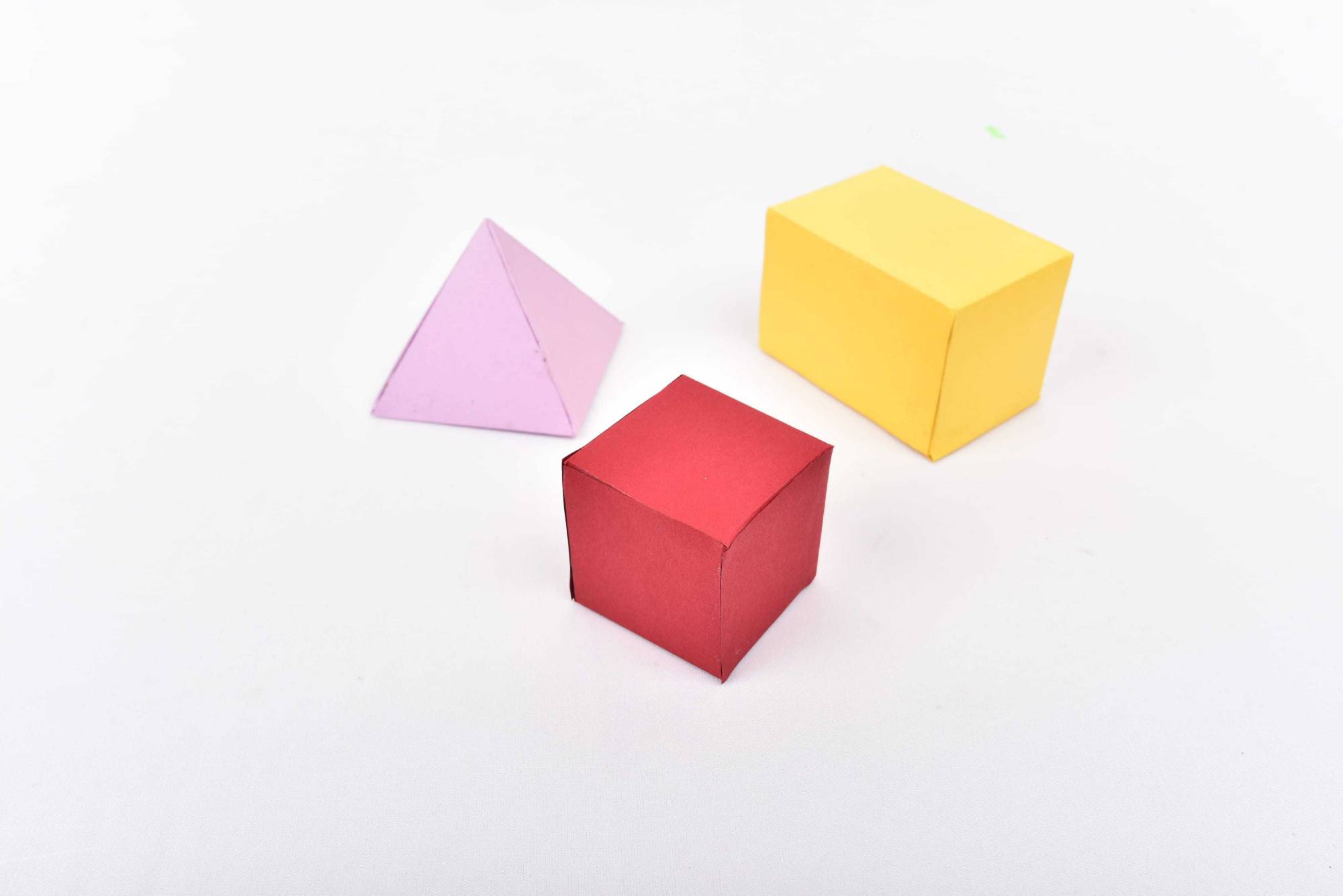 Solid Shapes Craft Activity using Colourful Sheets
