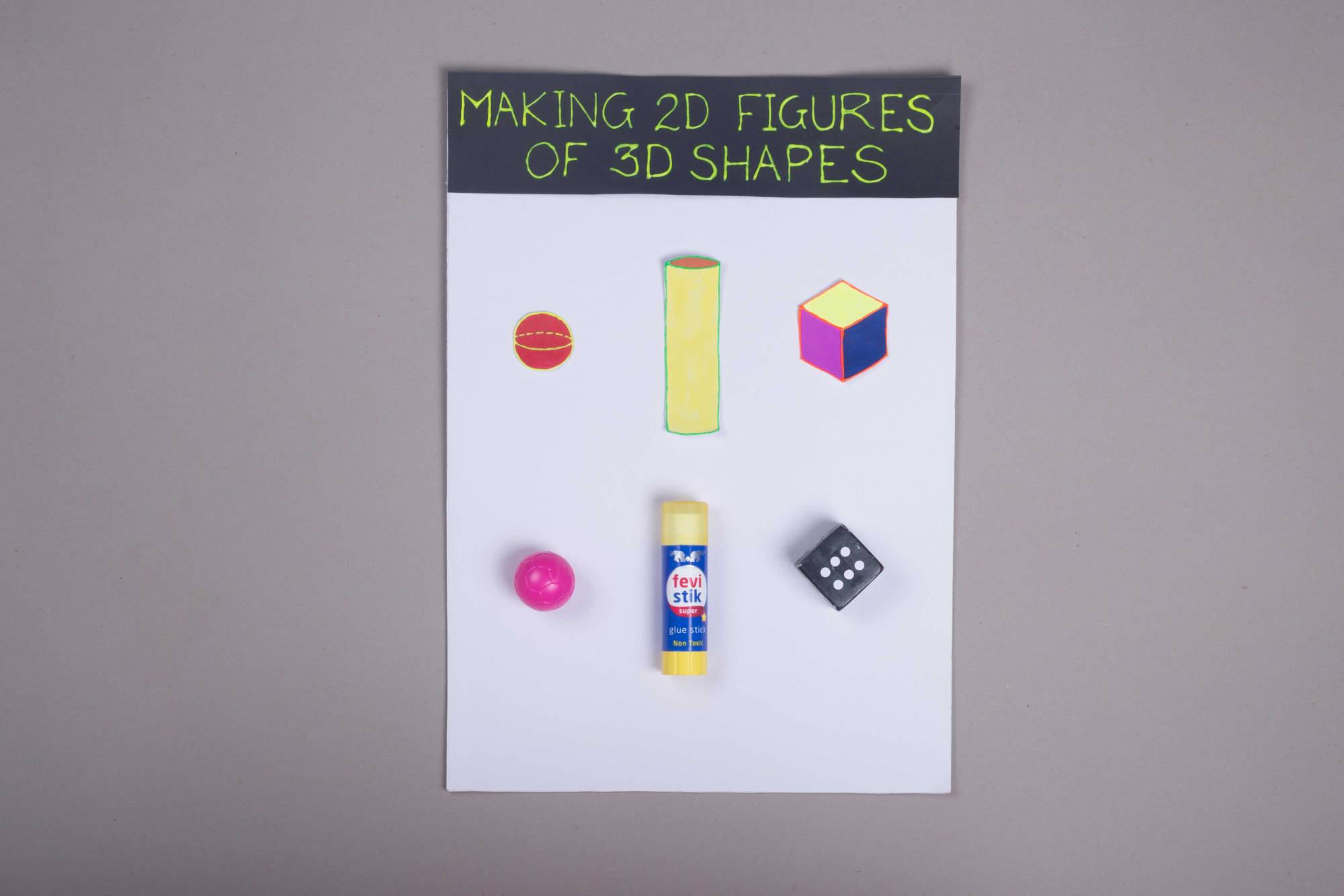 Learn how to make 2d shapes from 3d shapes | Maths Craft