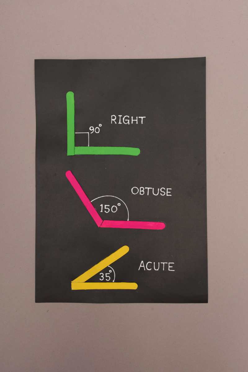 Learn how to make activity on types of angles | Maths craft
