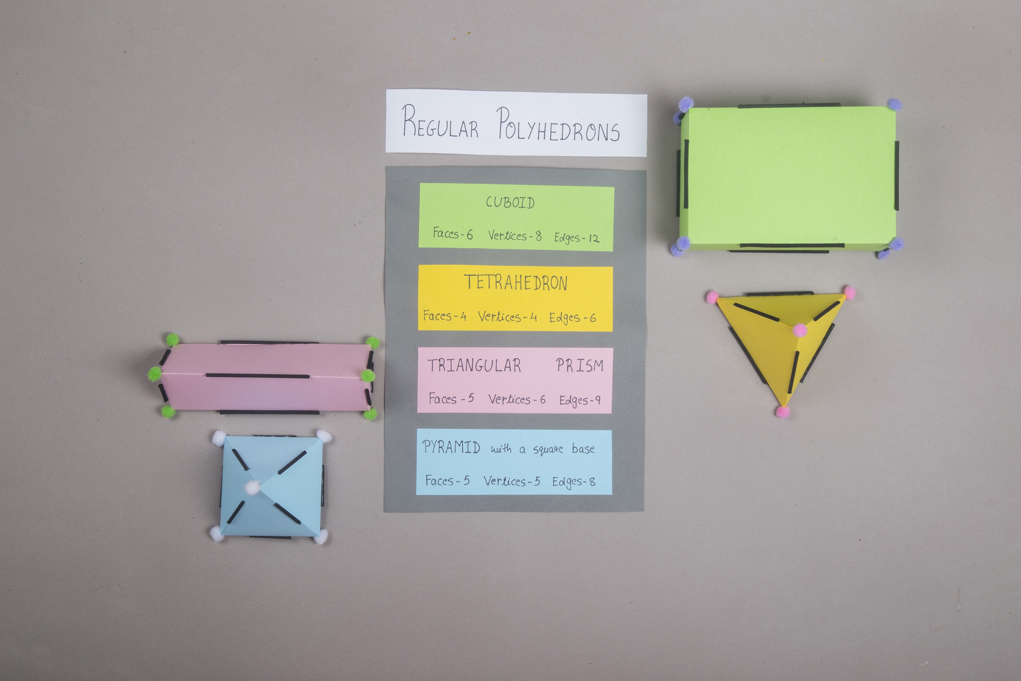 Learn different types of geometry shapes | Shape crafts for kids