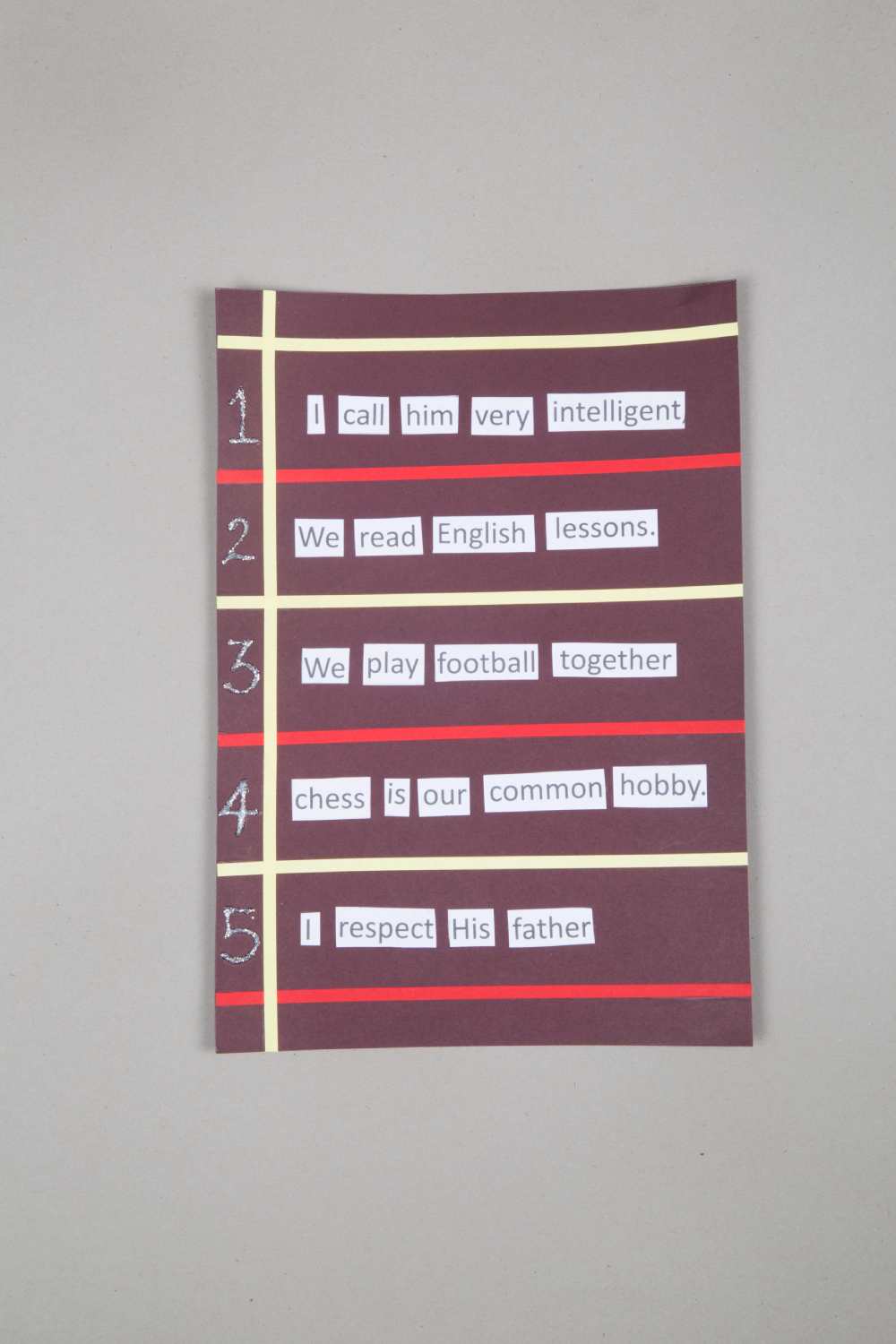 Easy jumbled words craft activity- english crafts for kids