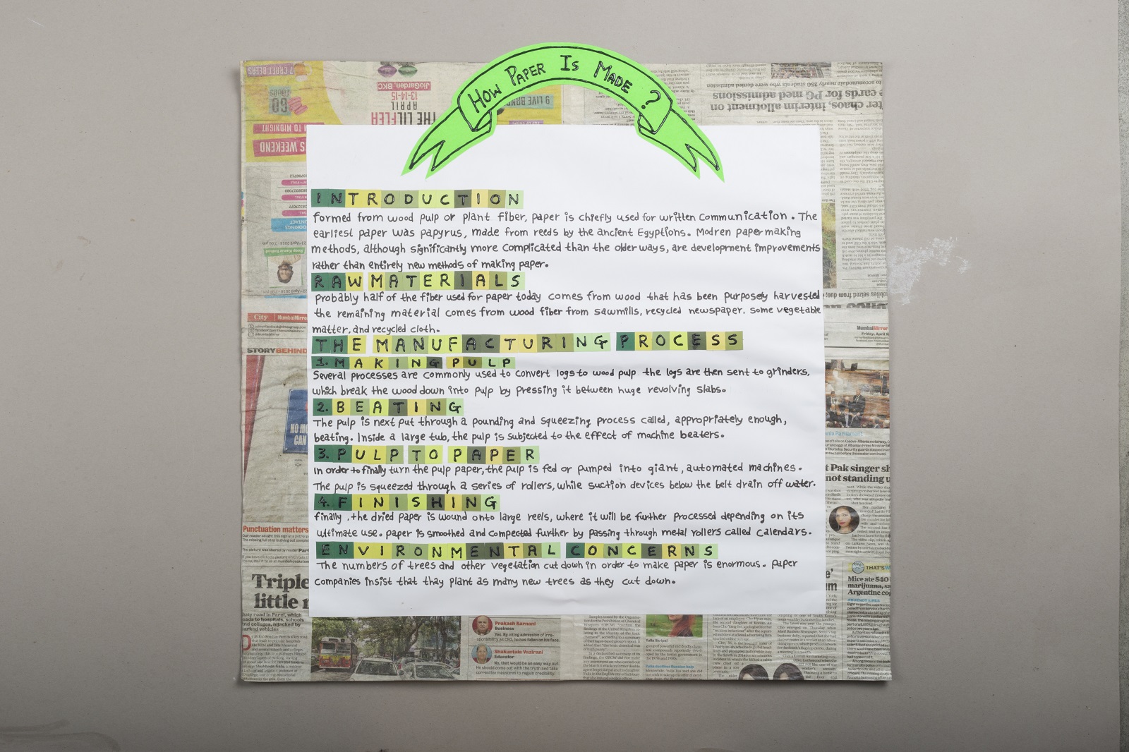 Report Writing Craft Activity for Students