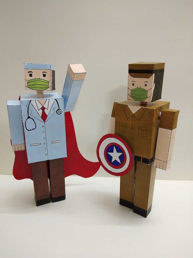 Superhero Action Figures Art and Craft for Students