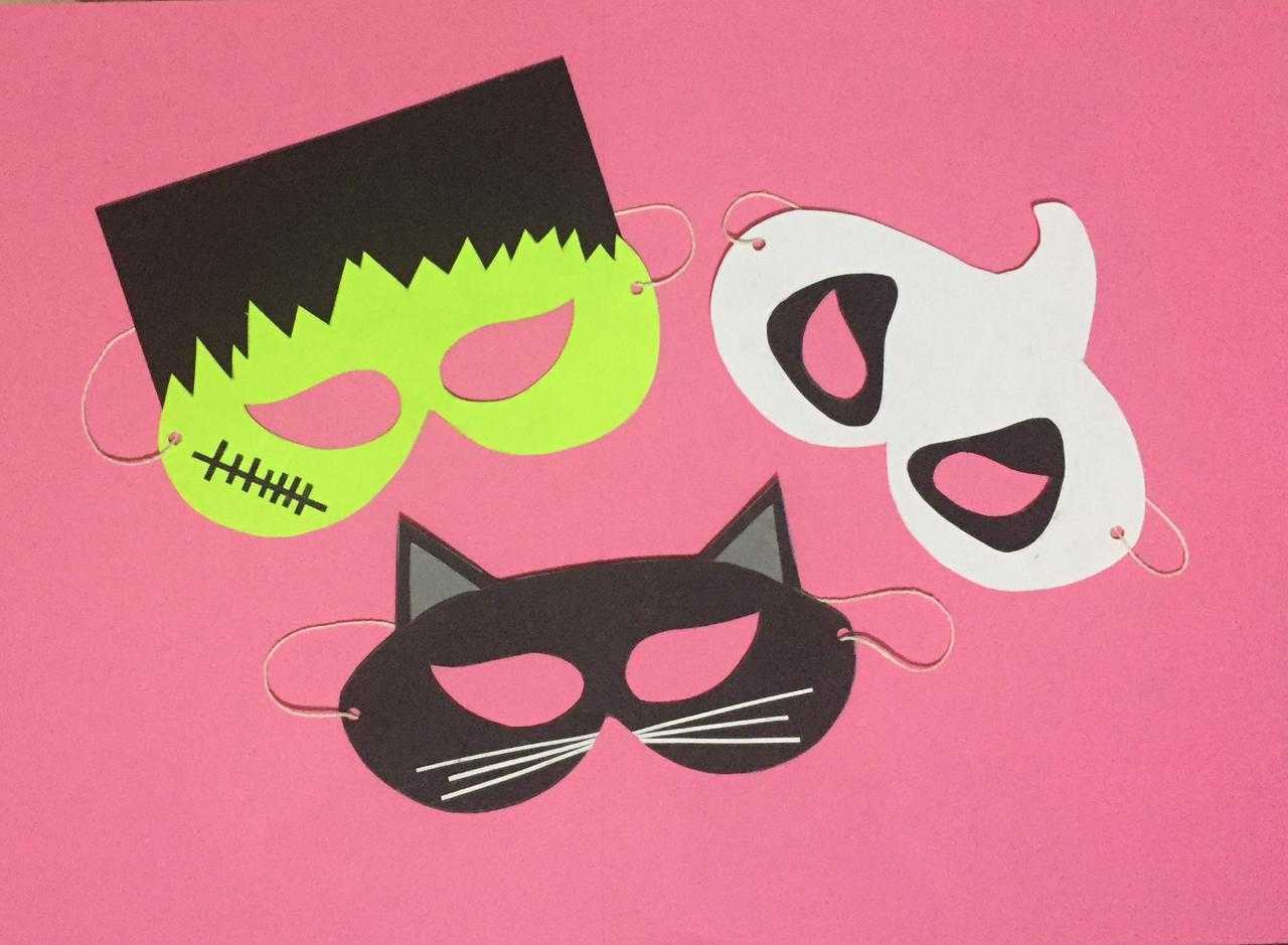 Halloween Mask Craft for Kids with Guide