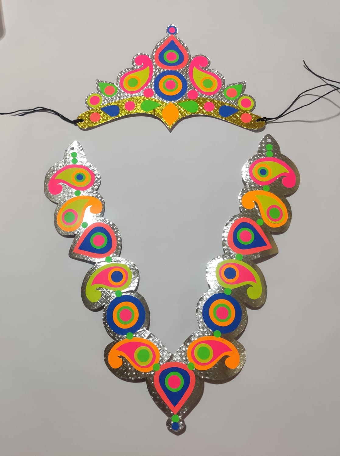 Crafting a Ganesh DIY Paper Garland and Mukut Activity