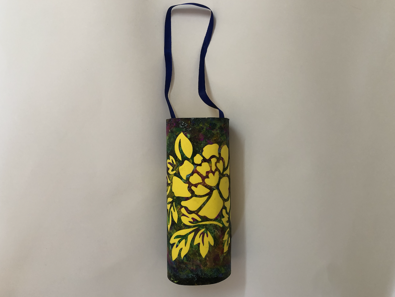 DIY Stencil Lamp Art and Craft for Kids