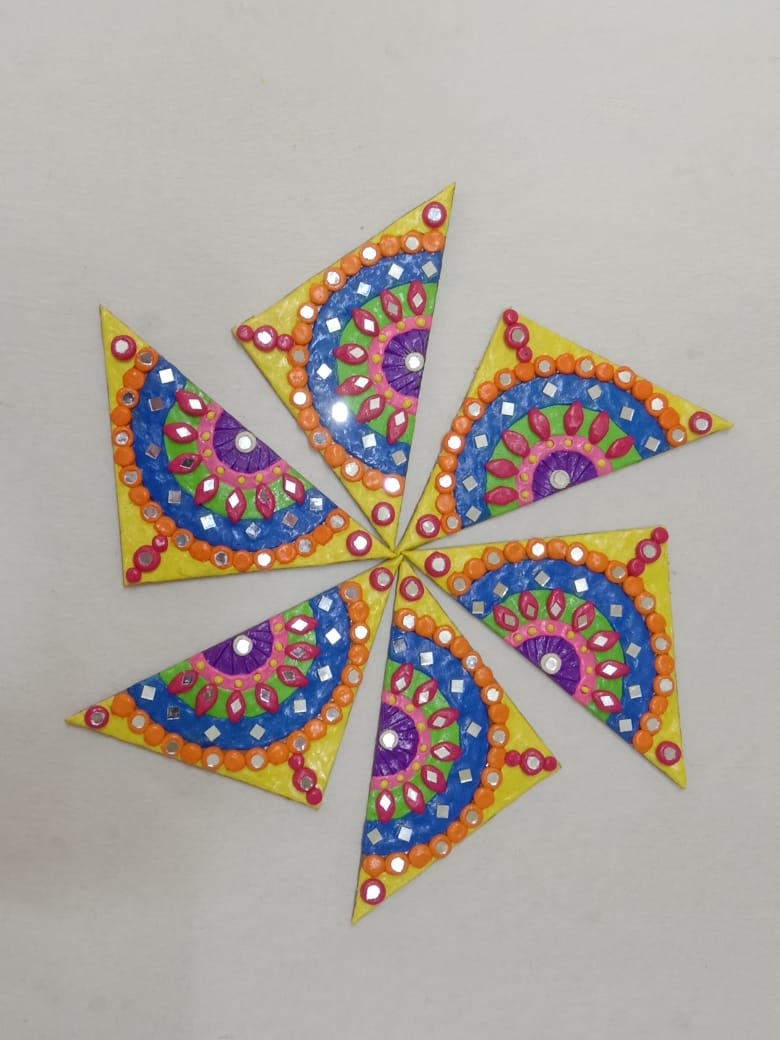 Foam Rangoli Craft