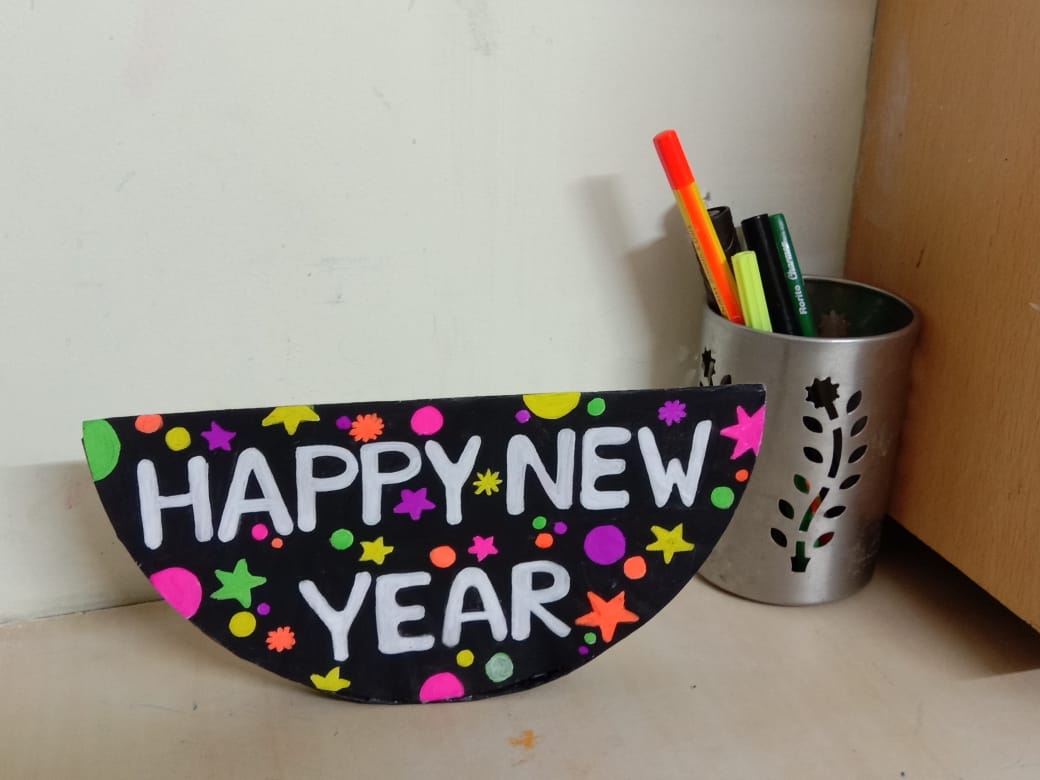 DIY New Year Table Top Craft for Kids