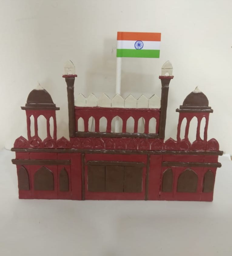 Learn How to Make a DIY Red Fort Model by Using Clay