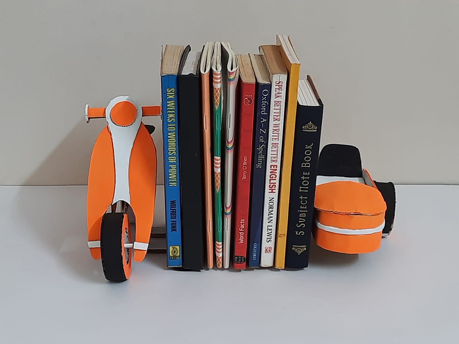 Creative Book Stopper For Shelf using Paper Craft Activity.