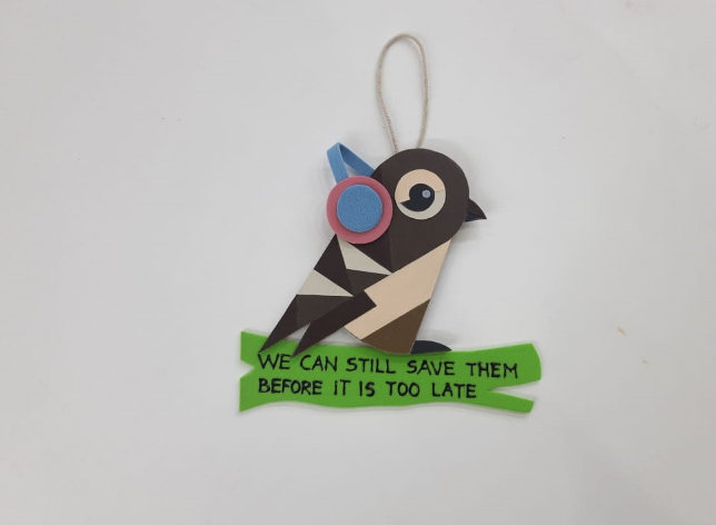 Activity on a DIY Sparrow Car Dangler for Class 7