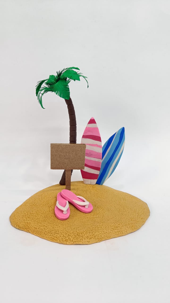 Beach Themed Polaroid Holder Craft Activity Using Clay