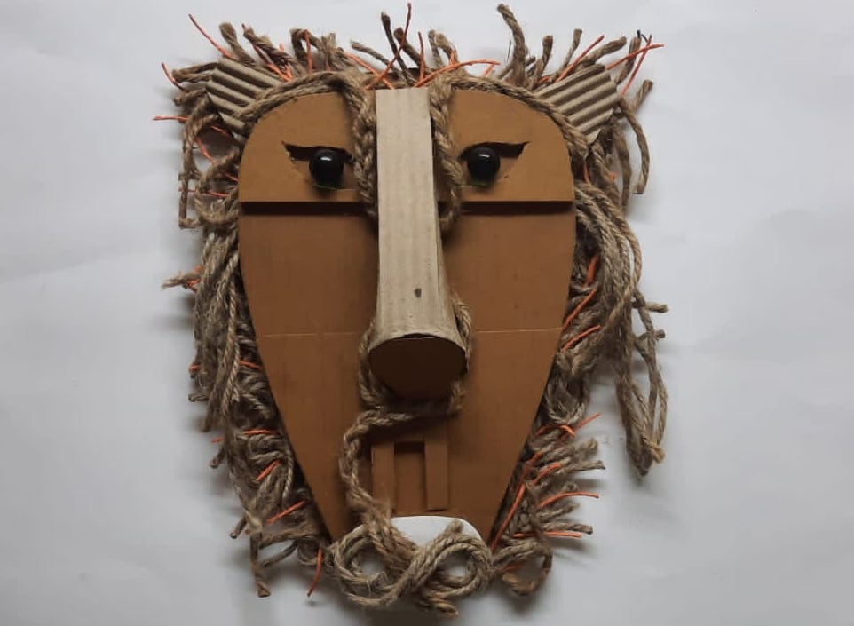 Learn How to Make DIY Lion Face Fevicreate