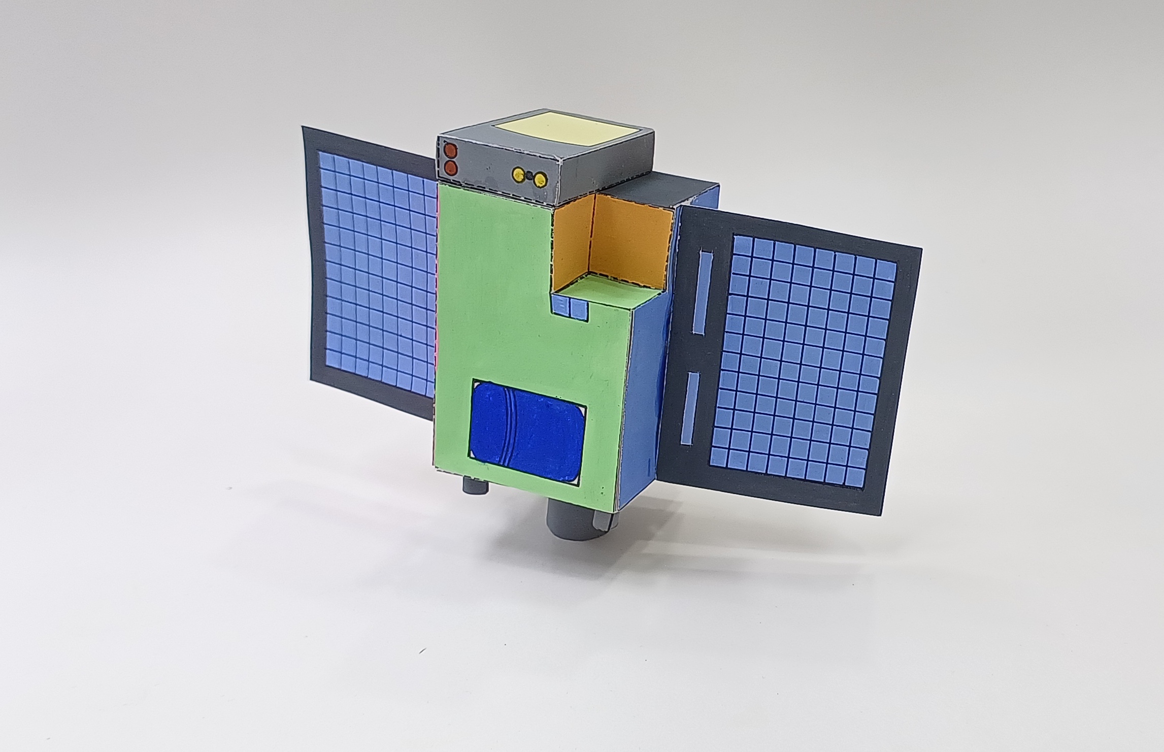 Simple Paper Craft Technique To Make Aditya L1 Satellite School Project.