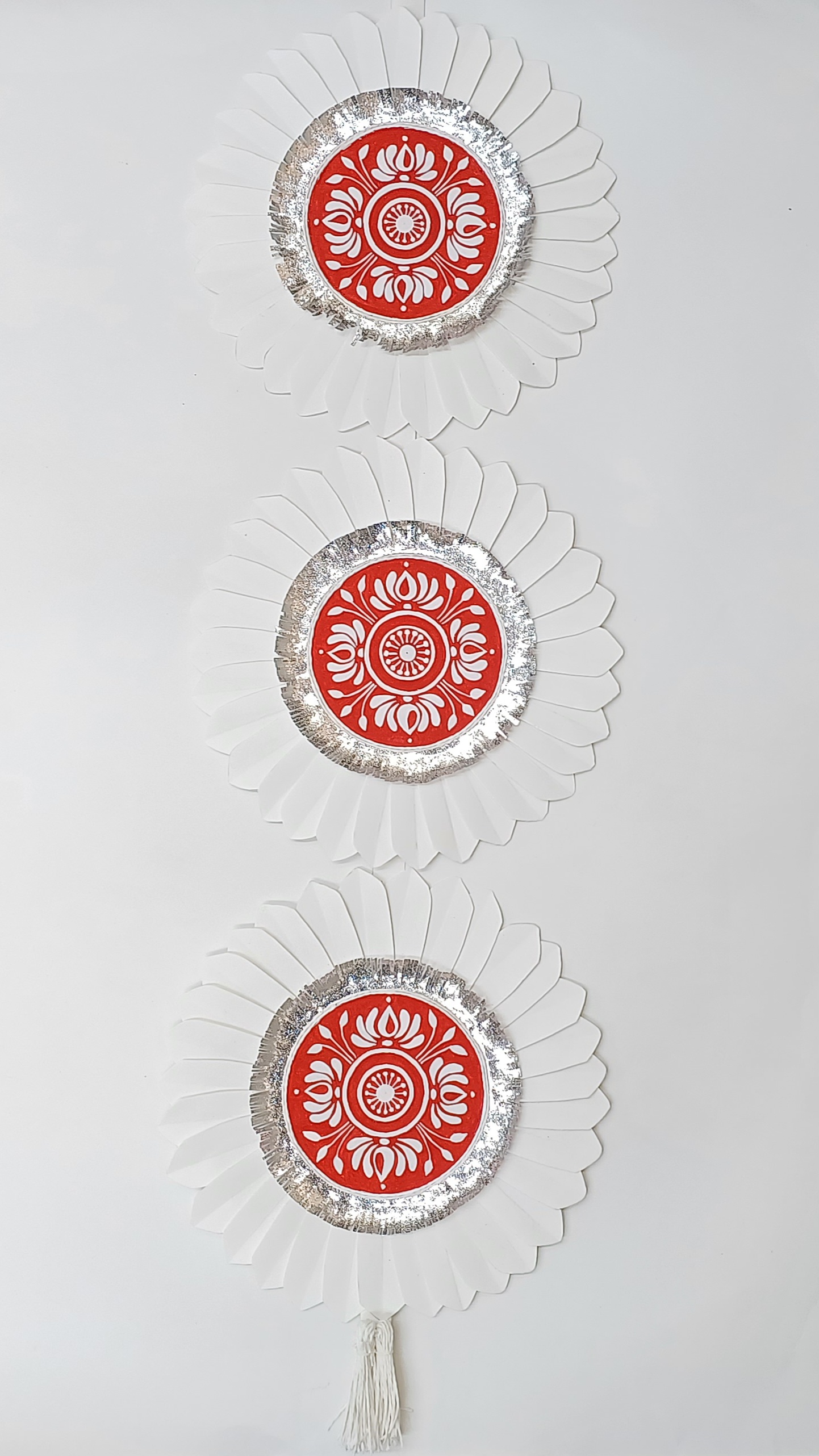 Easy Wall Hanging with Paper, Glue Drops and Mount Board for Durga Puja