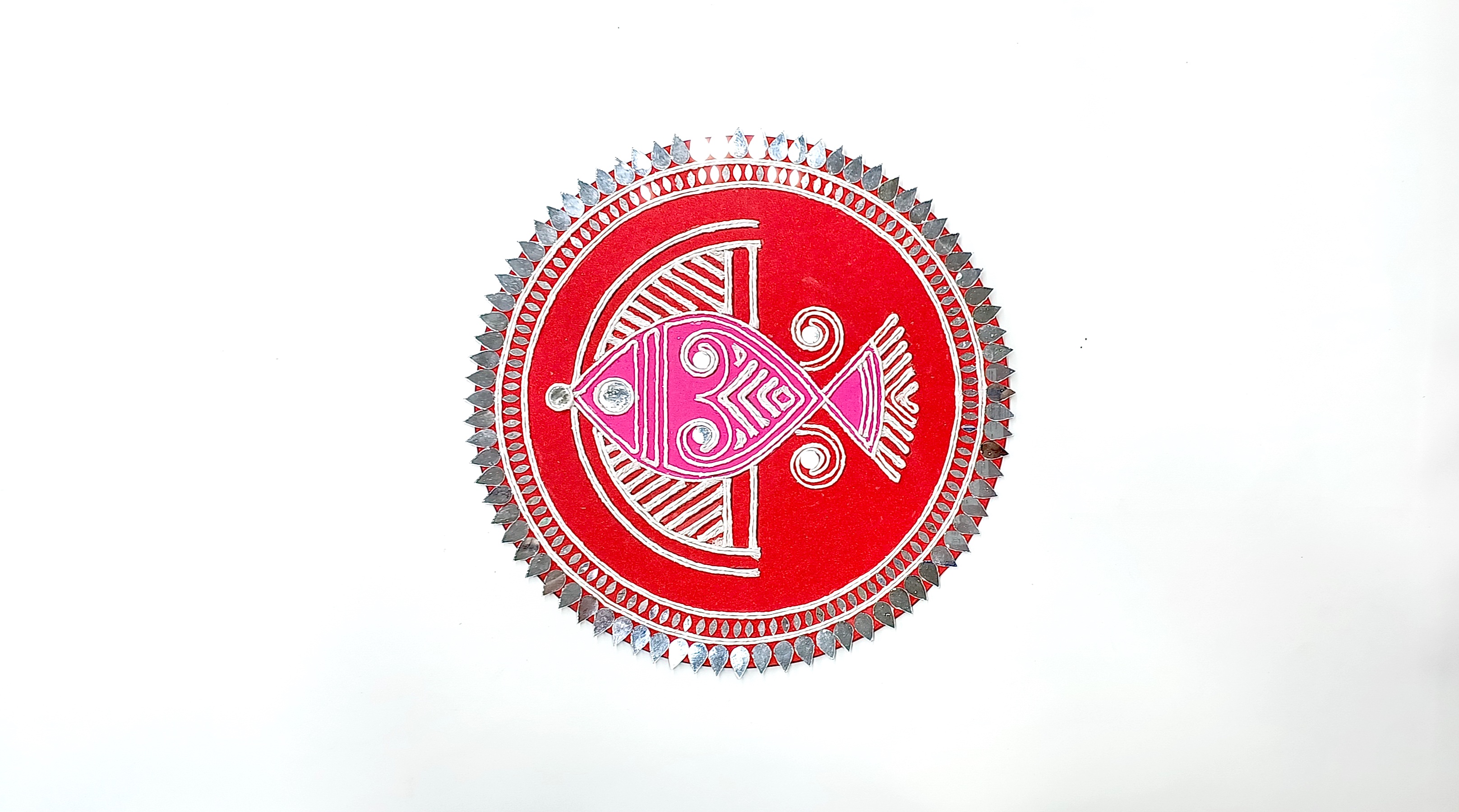 Rangoli Paper Design with simple paper craft