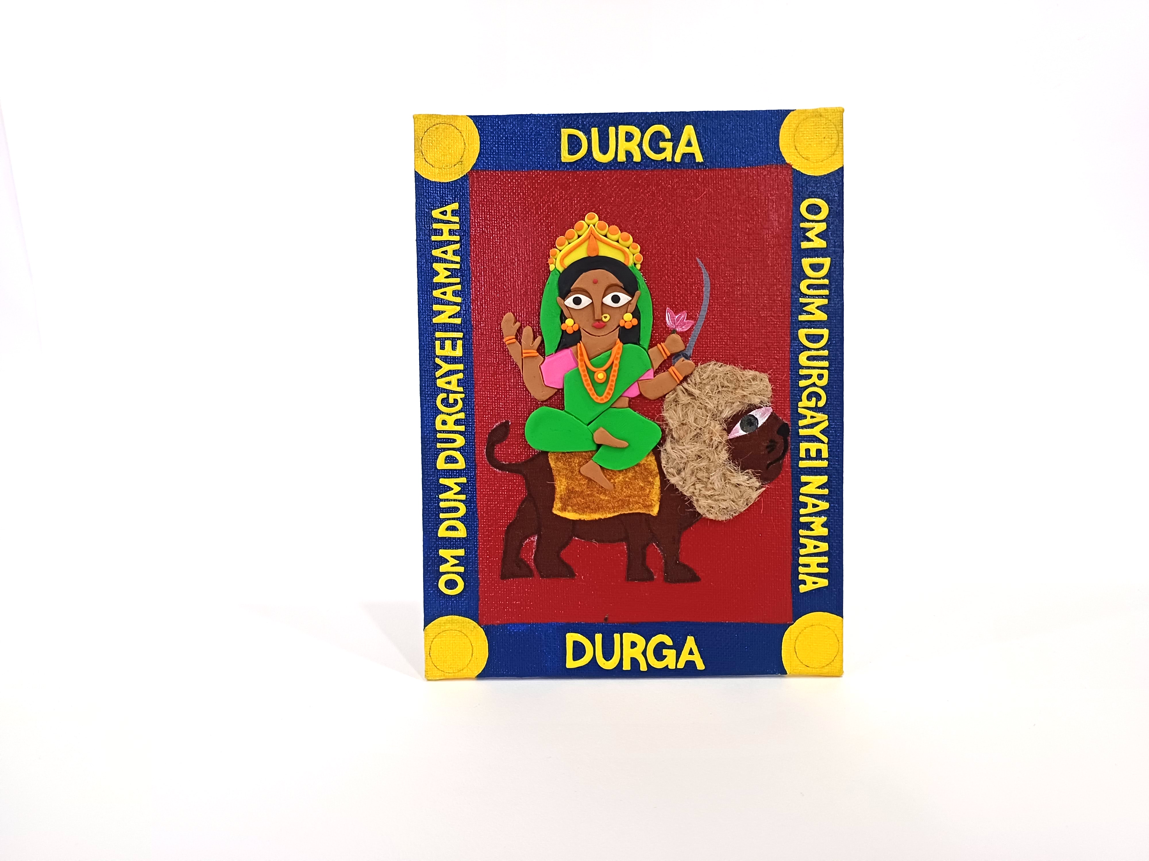 Easy canvas painting to create Devi Portrait