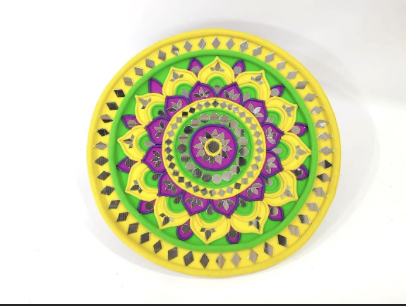 Easy DIY Rangoli Mat Craft for kids
