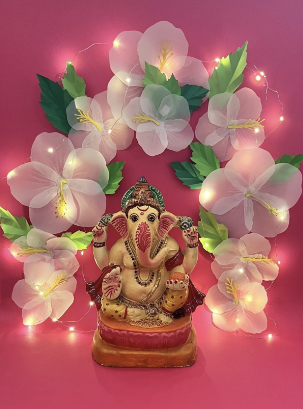 Ganpati Backdrop Decoration Paper Craft