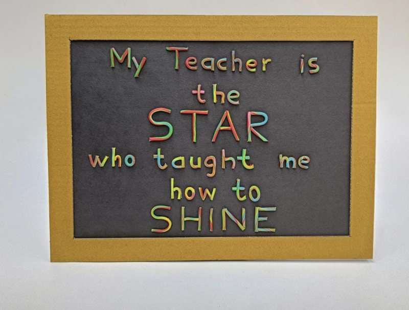 Clay Model Art Frame Souvenir for Teacher