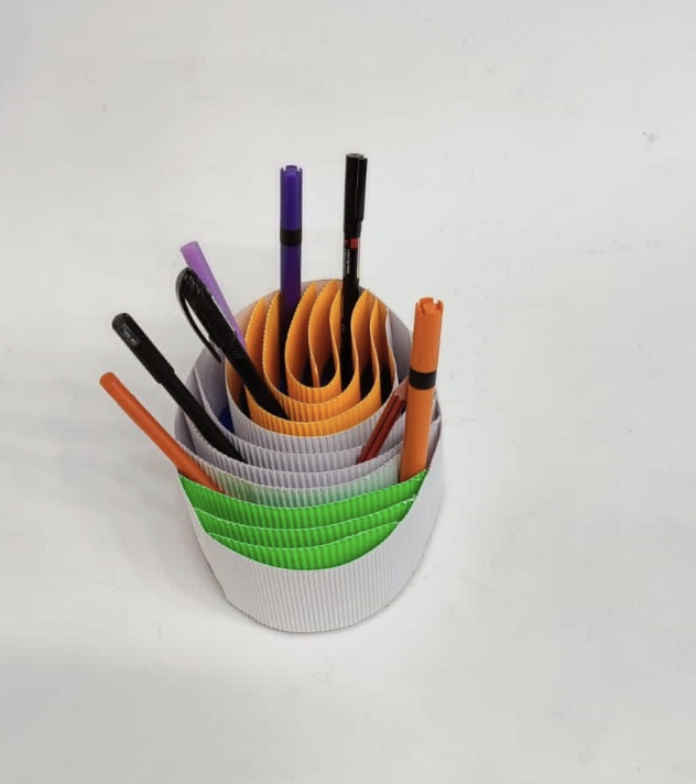 Learn Tri Colour Stationery Holder Craft for Kids