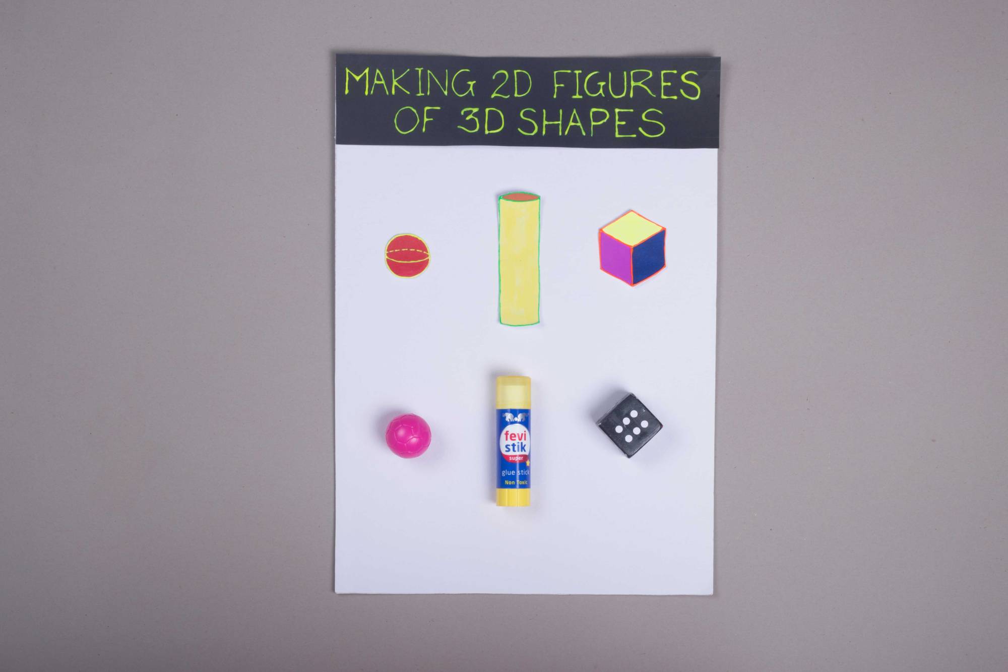 Learn 2D Shapes Craft activity with 3D Shapes